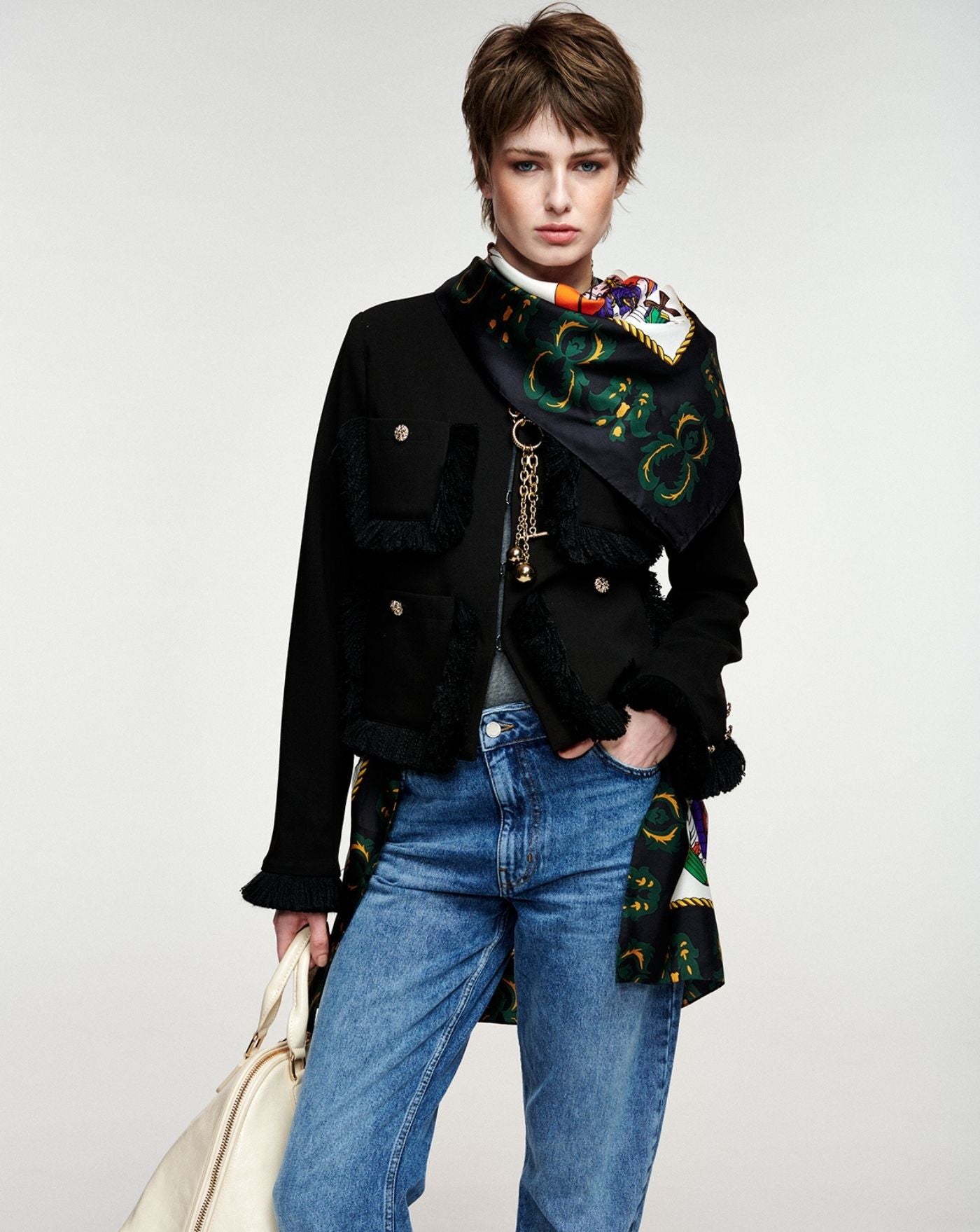 Chaqueta Essentiel Antwerp Kinetic Fringed Jacket KINETIC BL32 ESSENTIEL ANTWERP