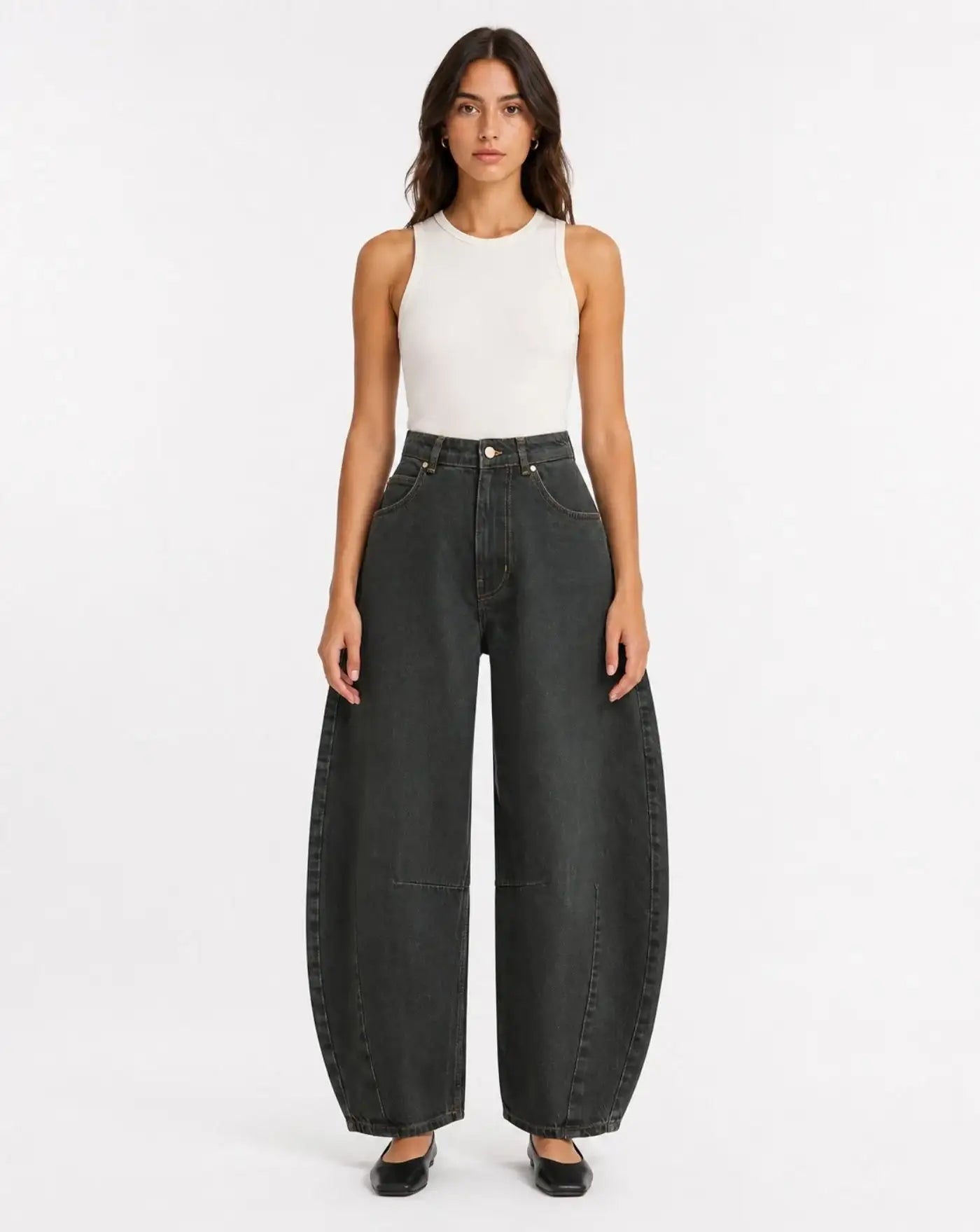 Pantalones Essentiel Antwerp Kokos Colour Denim Barrel Leg KOKOS DA25 ESSENTIEL ANTWERP