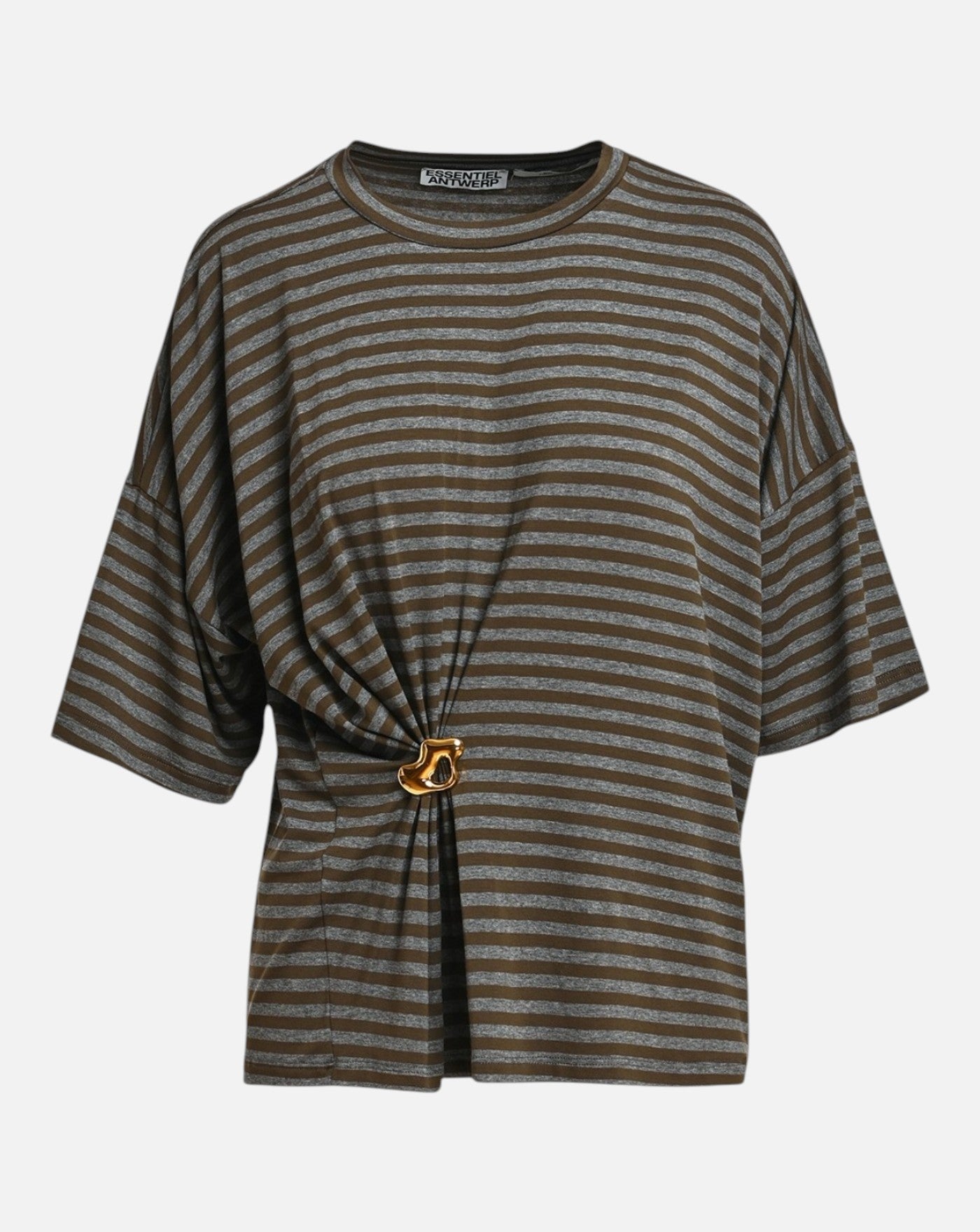 Camiseta Essentiel Antwerp Kriss Striped T-Shirt W Brooch KRISS K1KM ESSENTIEL ANTWERP