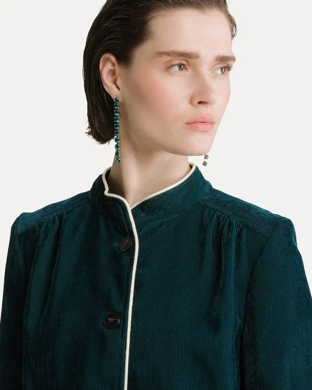 Chaqueta Forte Forte Fluid Ribbed Velvet Tang 15038 JADE FORTE FORTE