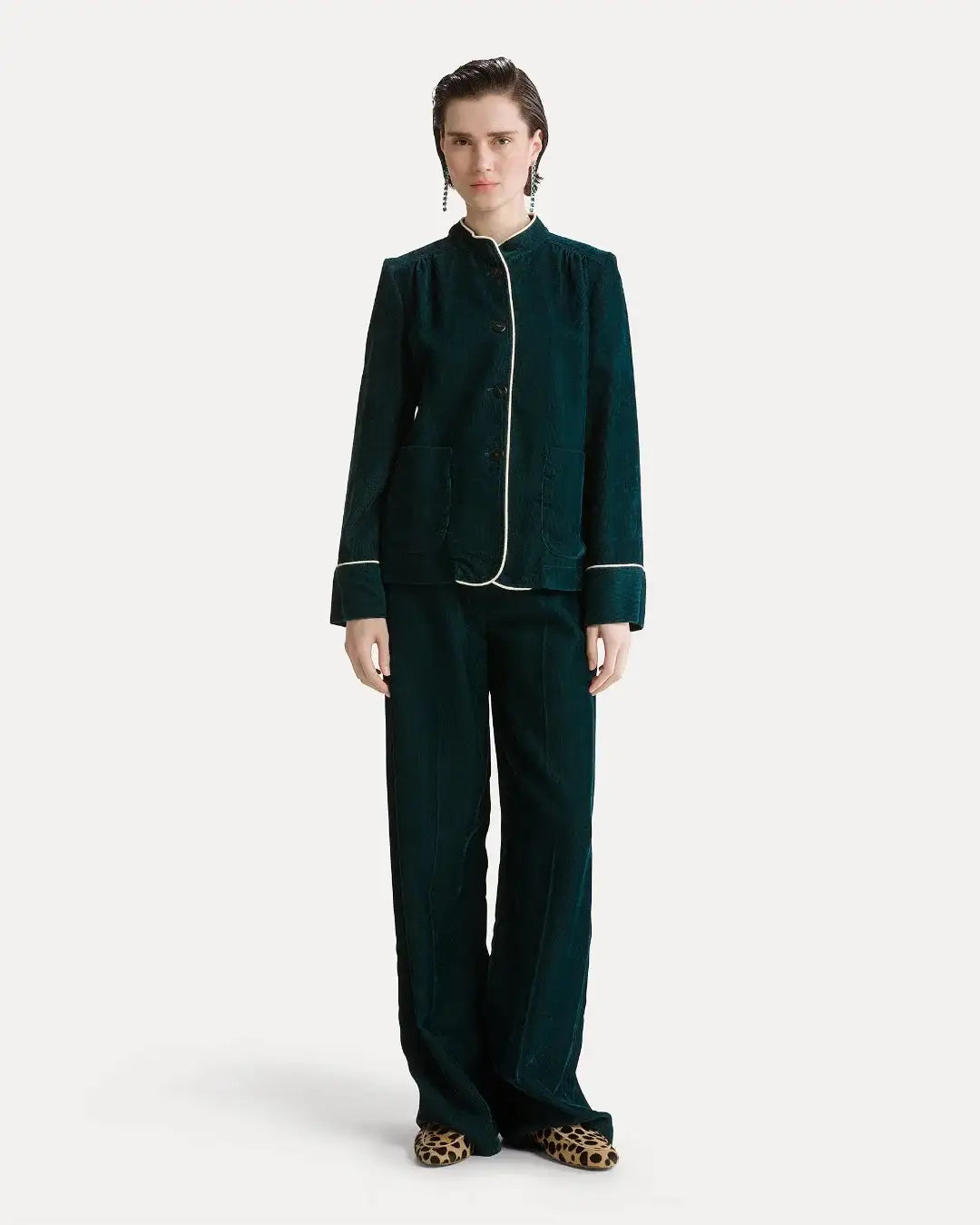 Chaqueta Forte Forte Fluid Ribbed Velvet Tang 15038 JADE FORTE FORTE