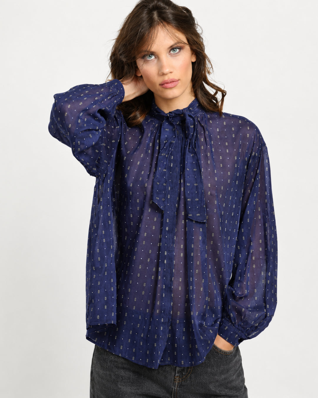 Blusa Forte Forte "Le club" Print co/se Voile Bohemian 15119 NOTTE FORTE FORTE