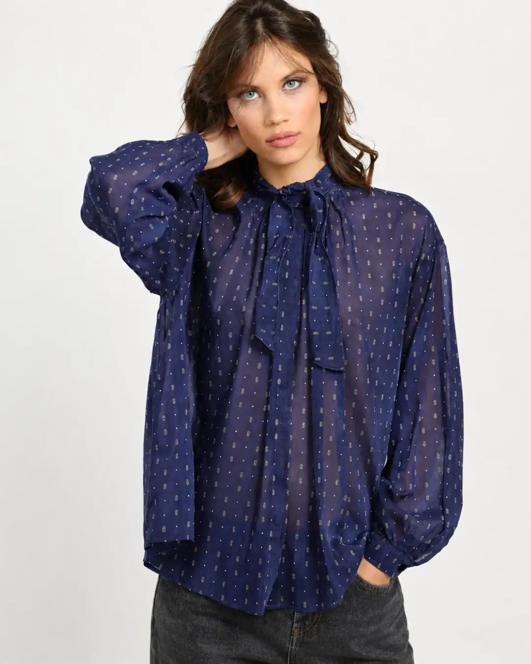 Blusa Forte Forte "Le club" Print co/se Voile Bohemian 15119 NOTTE FORTE FORTE