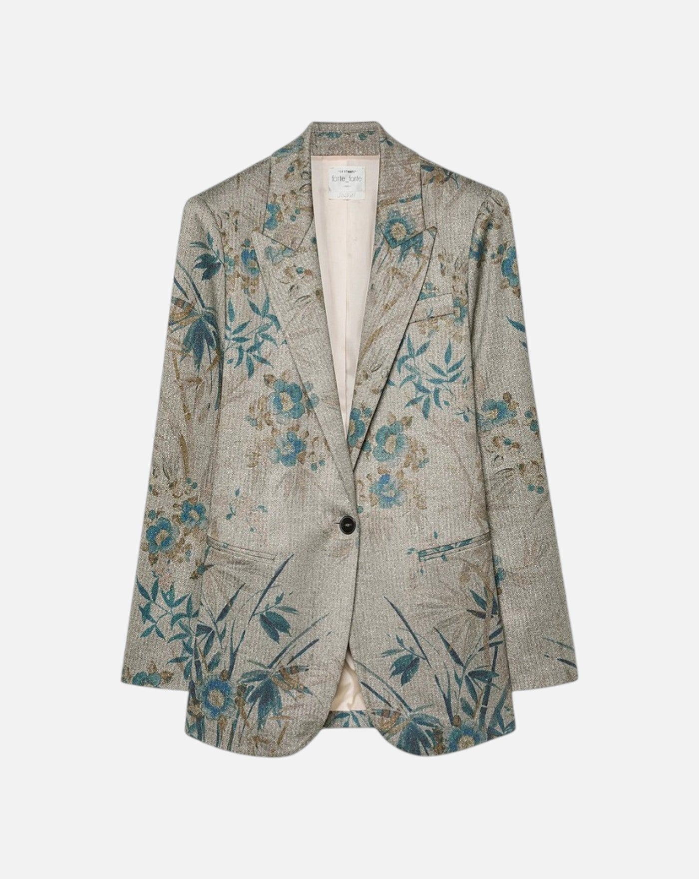 Blazer Forte Forte "Le Bambou Secret" Print Chevron 15120 JADE FORTE FORTE