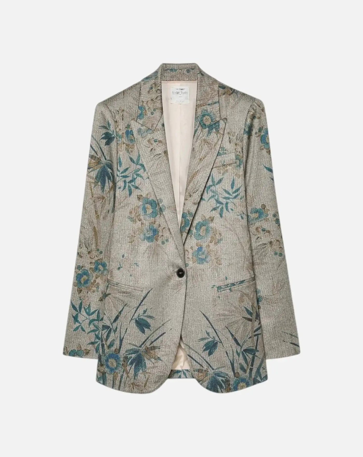 Blazer Forte Forte "Le Bambou Secret" Print Chevron 15120 JADE FORTE FORTE