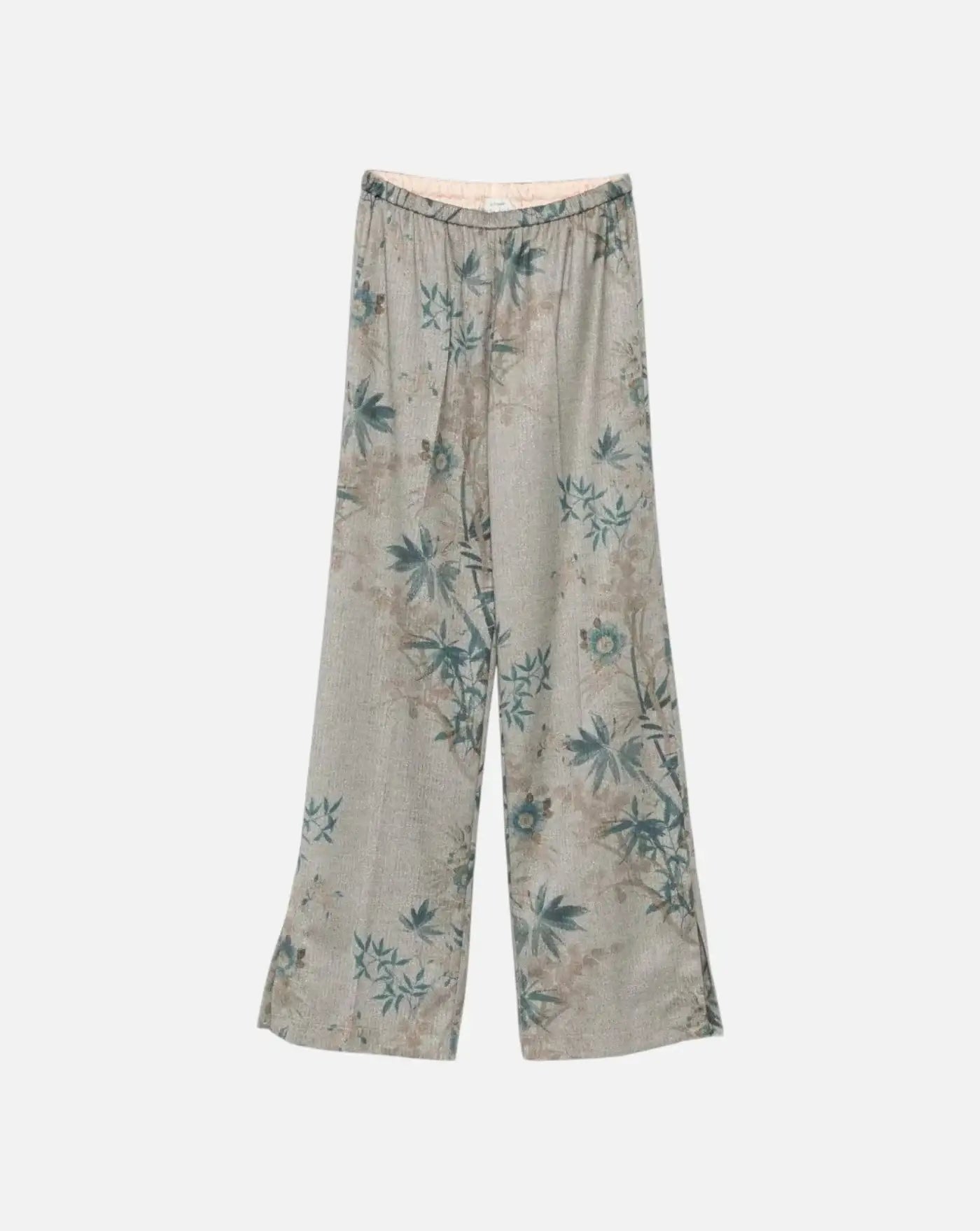 Pantalones Forte Forte "Le bambou secret" Print Chevron-Elasticated 15121 JADE FORTE FORTE