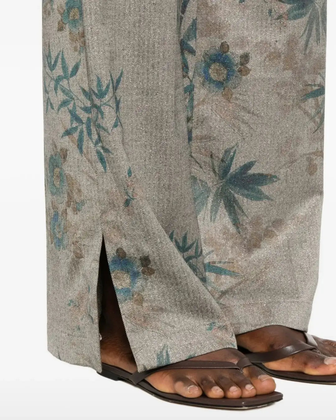 Pantalones Forte Forte "Le bambou secret" Print Chevron-Elasticated 15121 JADE FORTE FORTE
