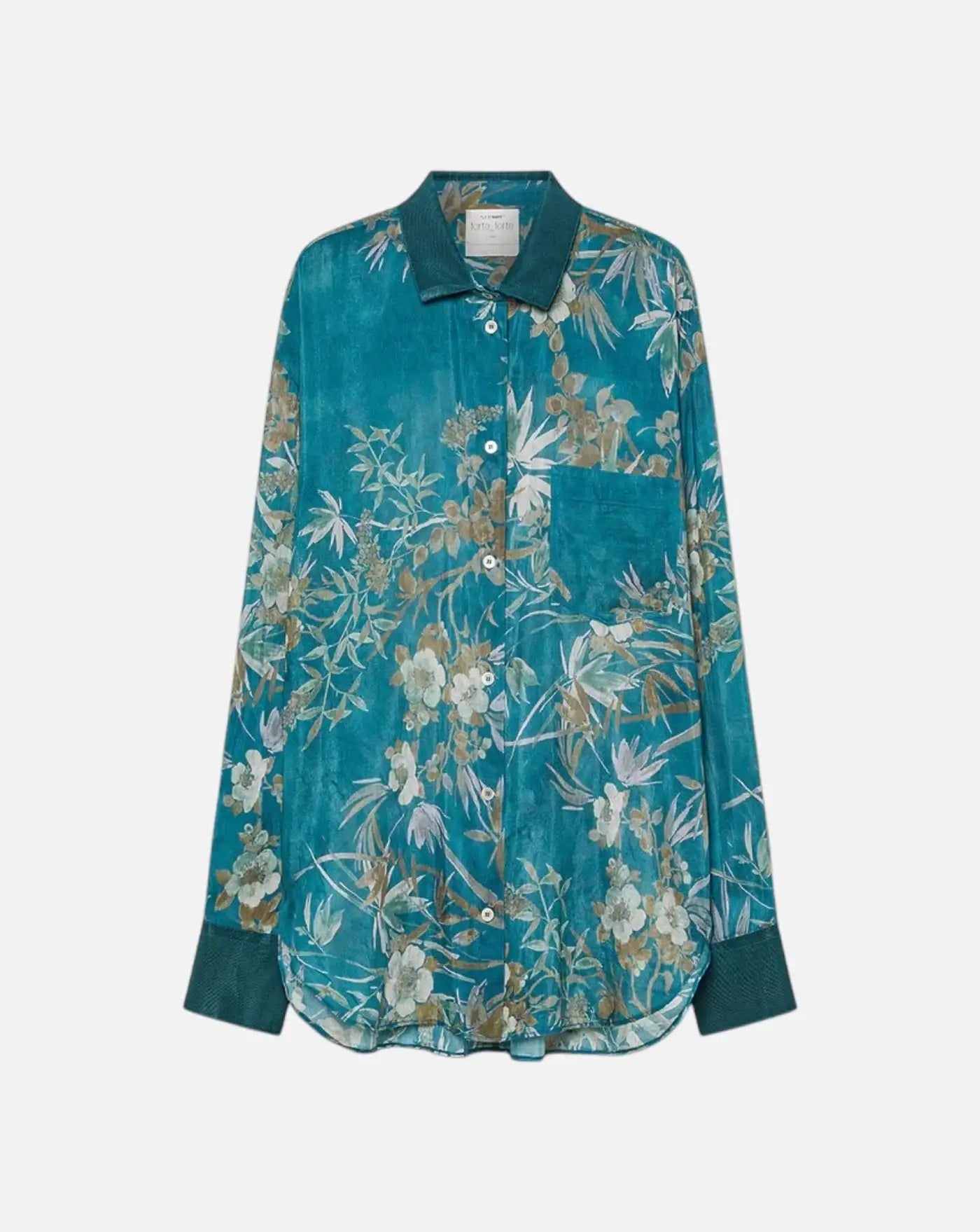 Camisa Forte Forte "Le bambou secret" Print co/se Voile 15122 JADE FORTE FORTE
