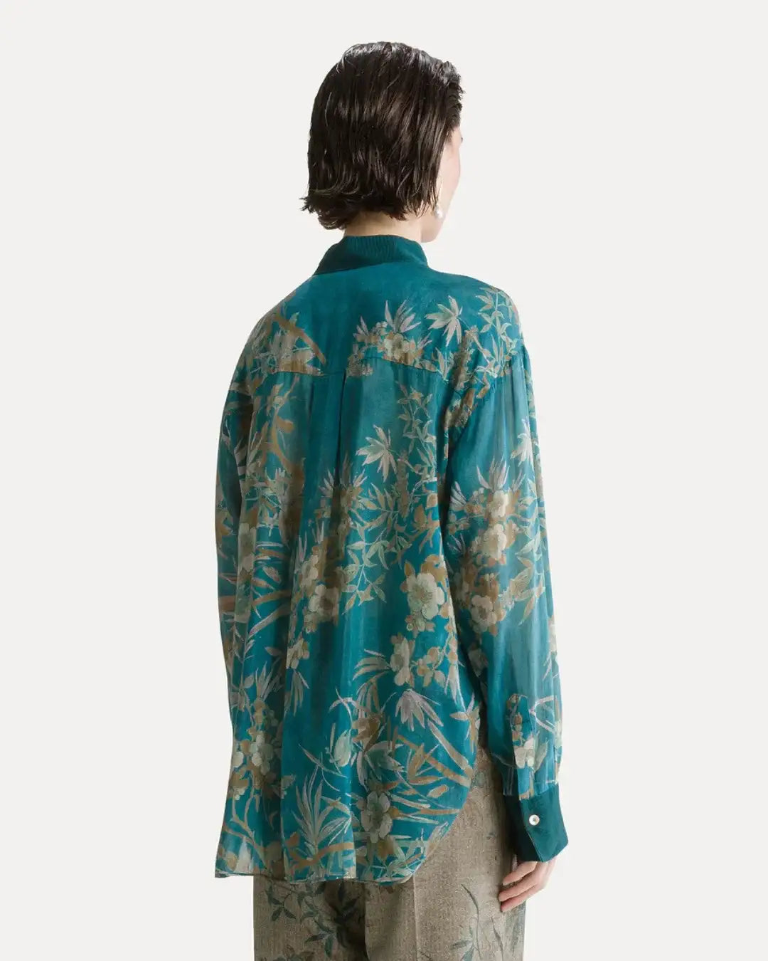 Camisa Forte Forte "Le bambou secret" Print co/se Voile 15122 JADE FORTE FORTE