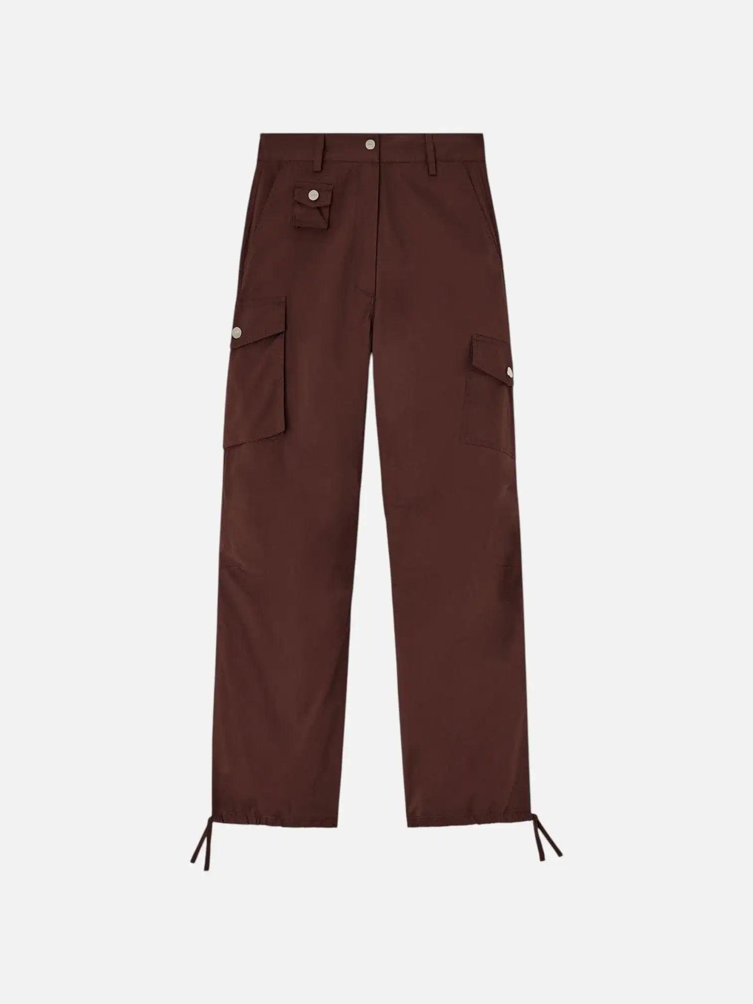 Pantalones Ganni Cargo Trousers in Brown Cotton<BR/> A1080164 979 GANNI