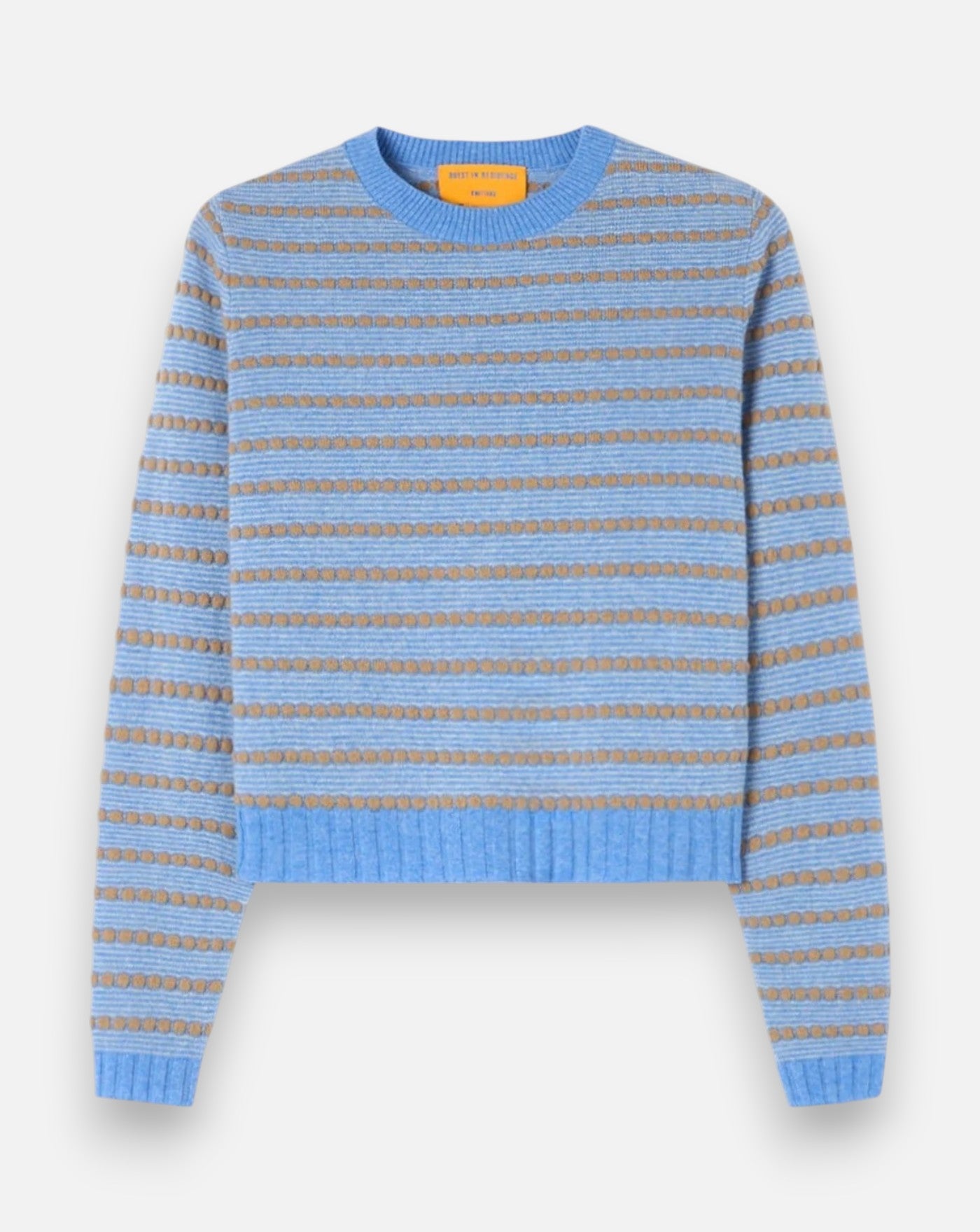 Jersey Guest in Residence Pebble Stripe Shrunken Crew W44010JM DLFBLCO GUEST IN RESIDENCE