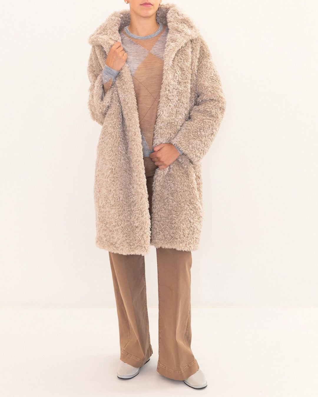 Abrigo Herno Woman's Knitted Half Coat GC000610D12421 1985 HERNO