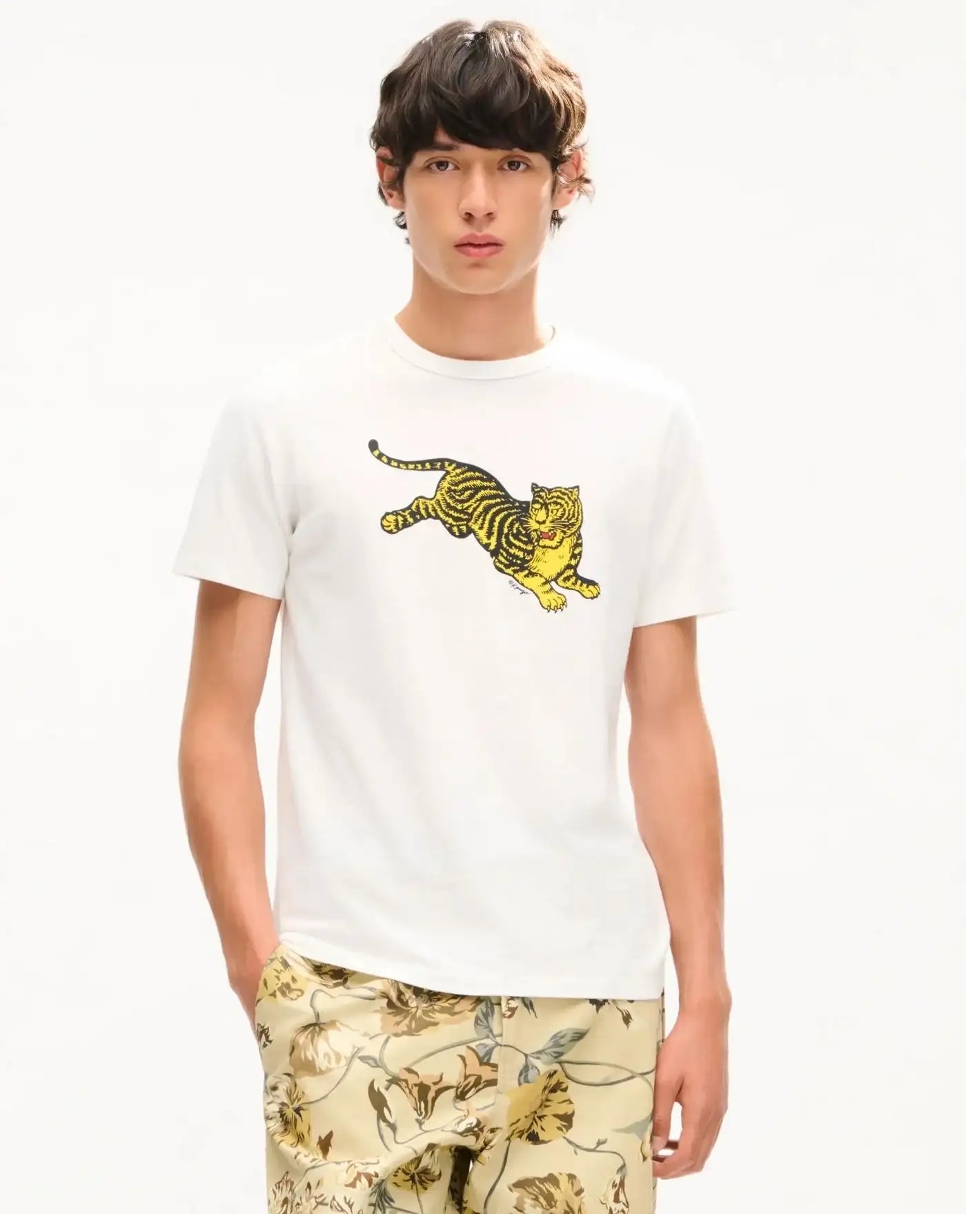 Camiseta Kenzo Jumping Tiger<BR/> FG65TS1654SG 02 OFF WHITE KENZO