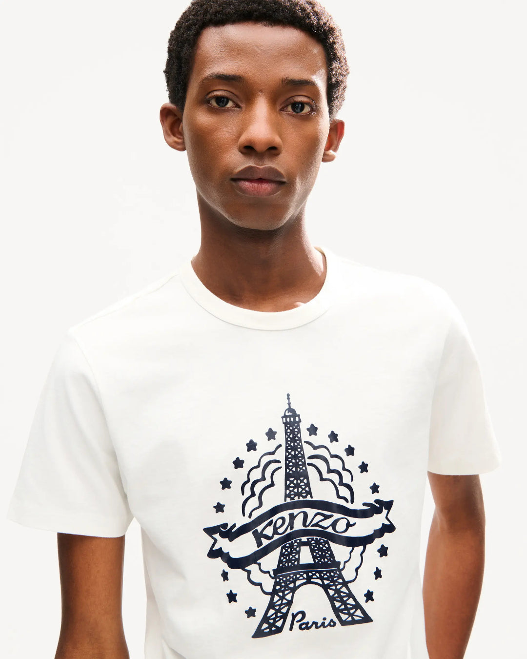 Camiseta Kenzo Eiffel Tower Design PFG65TS1664SG 02 OFF WHITE KENZO