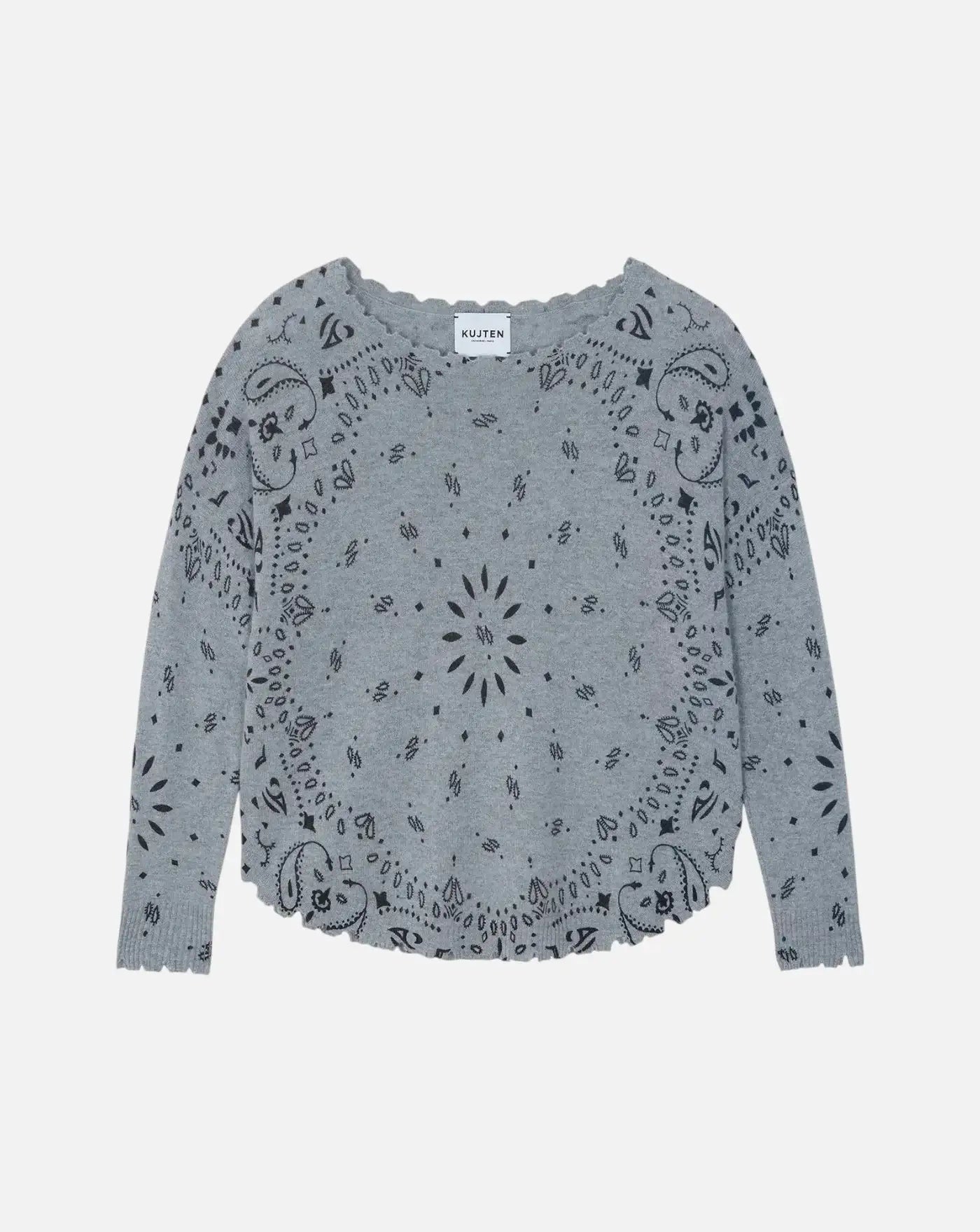 Blusa Kujten Mela Bandana F2500 148 GRIS CHINE KUJTEN