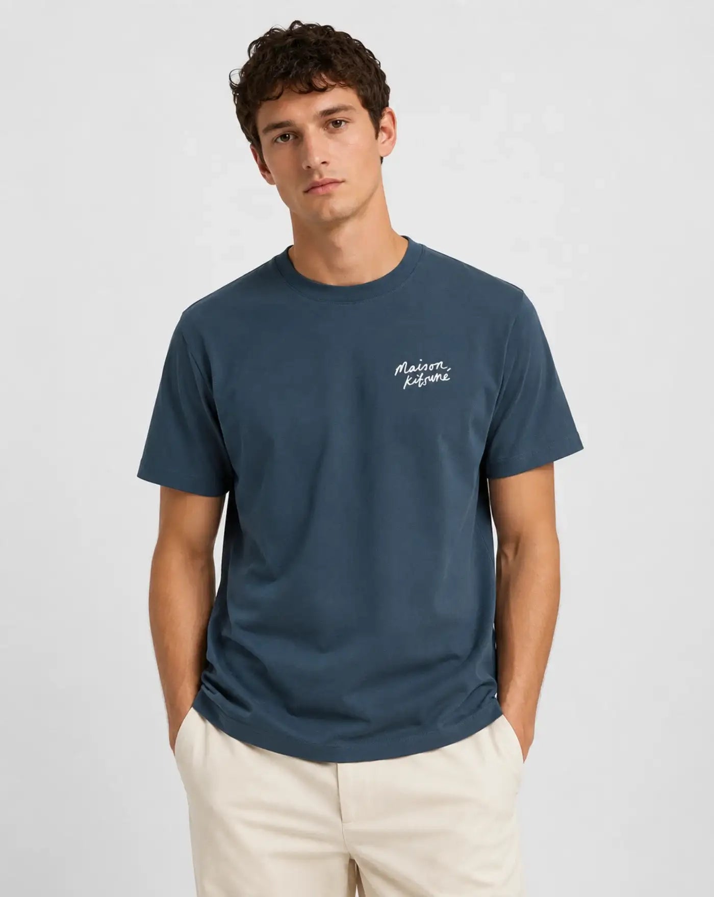 Camiseta Maison Kitsune Handwriting Comfort MRMJT24KJ7025 0414 MAISON KITSUNE