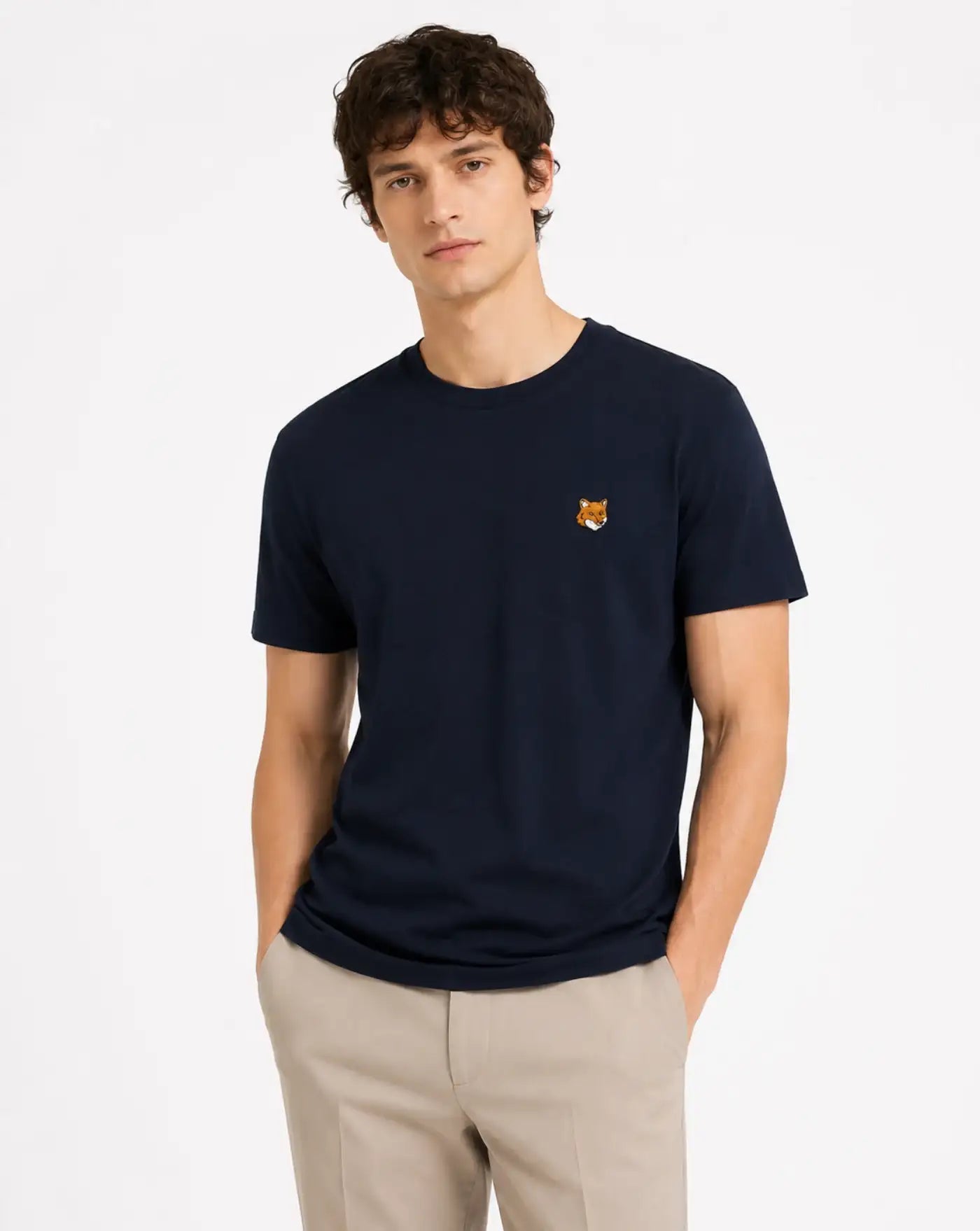 Camiseta Maison Kitsune Fox Head Regular PM00107KJ7026 0413 MAISON KITSUNE