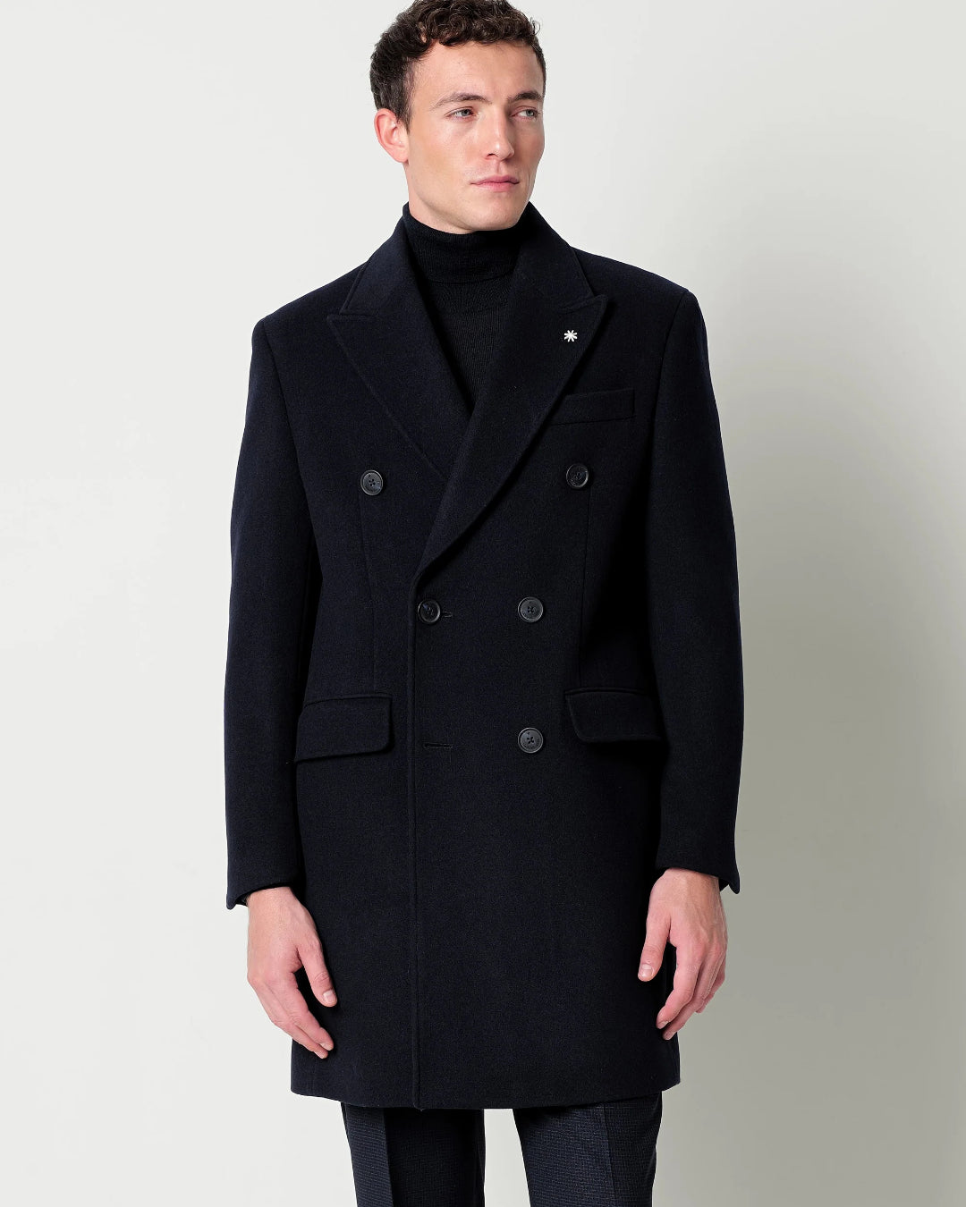 Abrigo Manuel Ritz Double Breasted Wool Blend Coat 4132C4438C 263738 89 MANUEL RITZ