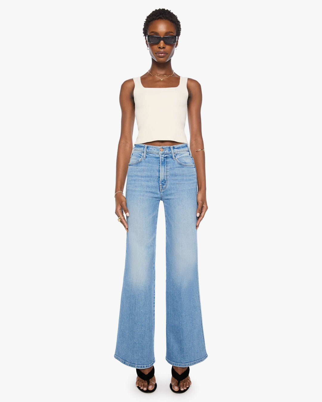 Denim Mother Hustler Roller Double Sneak 127281219 DDL MOTHER