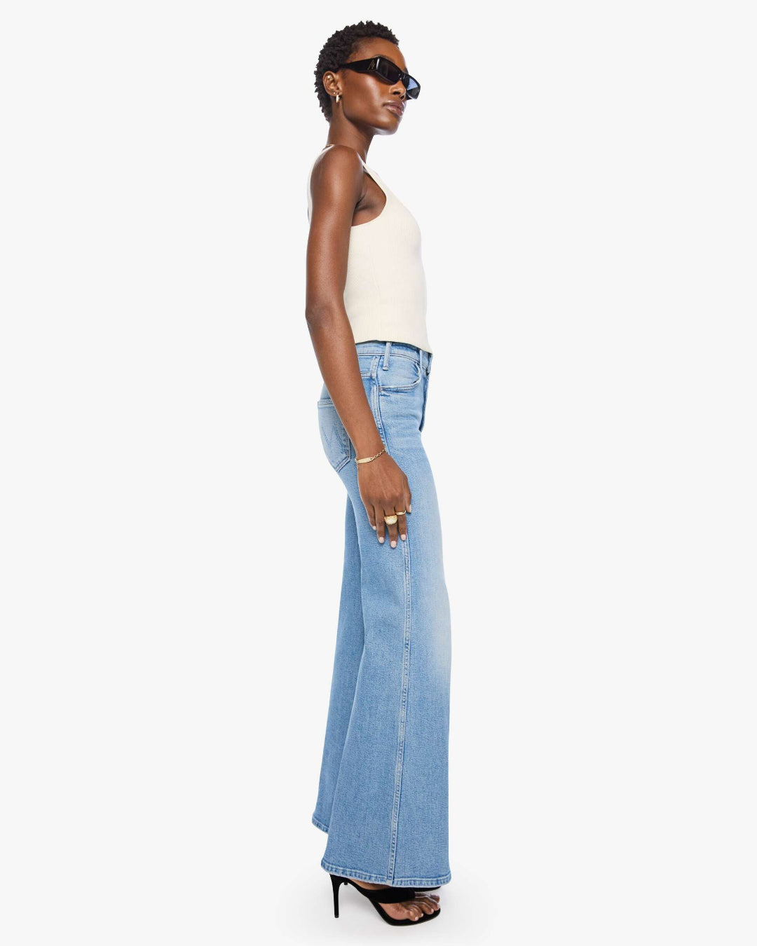Denim Mother Hustler Roller Double Sneak 127281219 DDL MOTHER