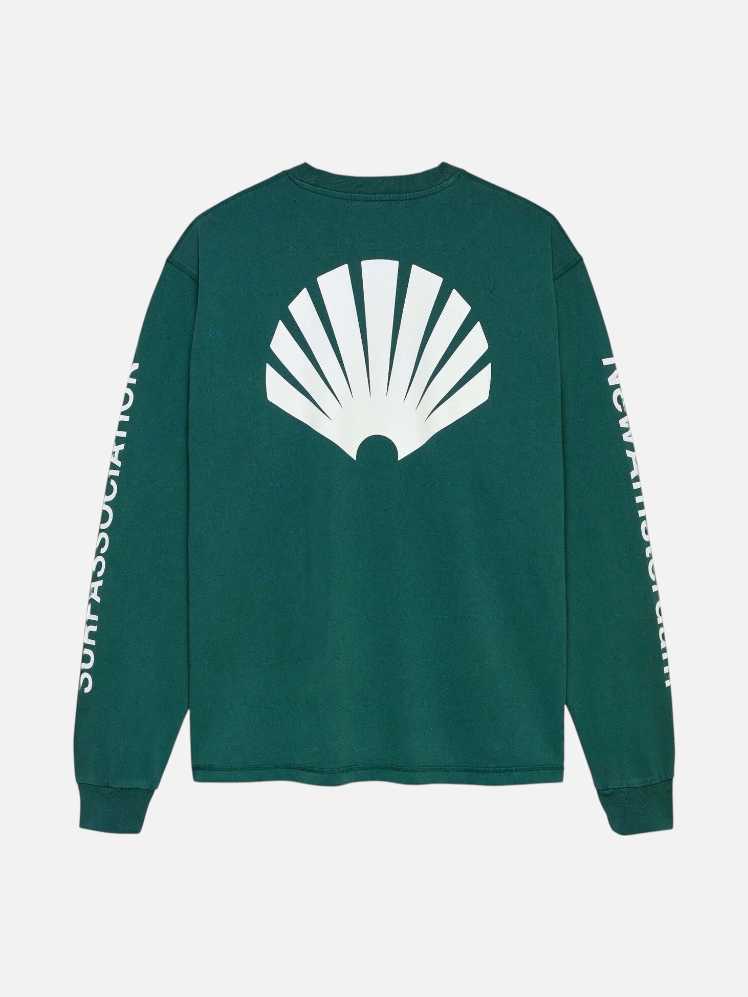 Camiseta New Amsterdam Logo Longsleeve 2602107001 BOTTLE GREEN/WHITE NEW AMSTERDAM