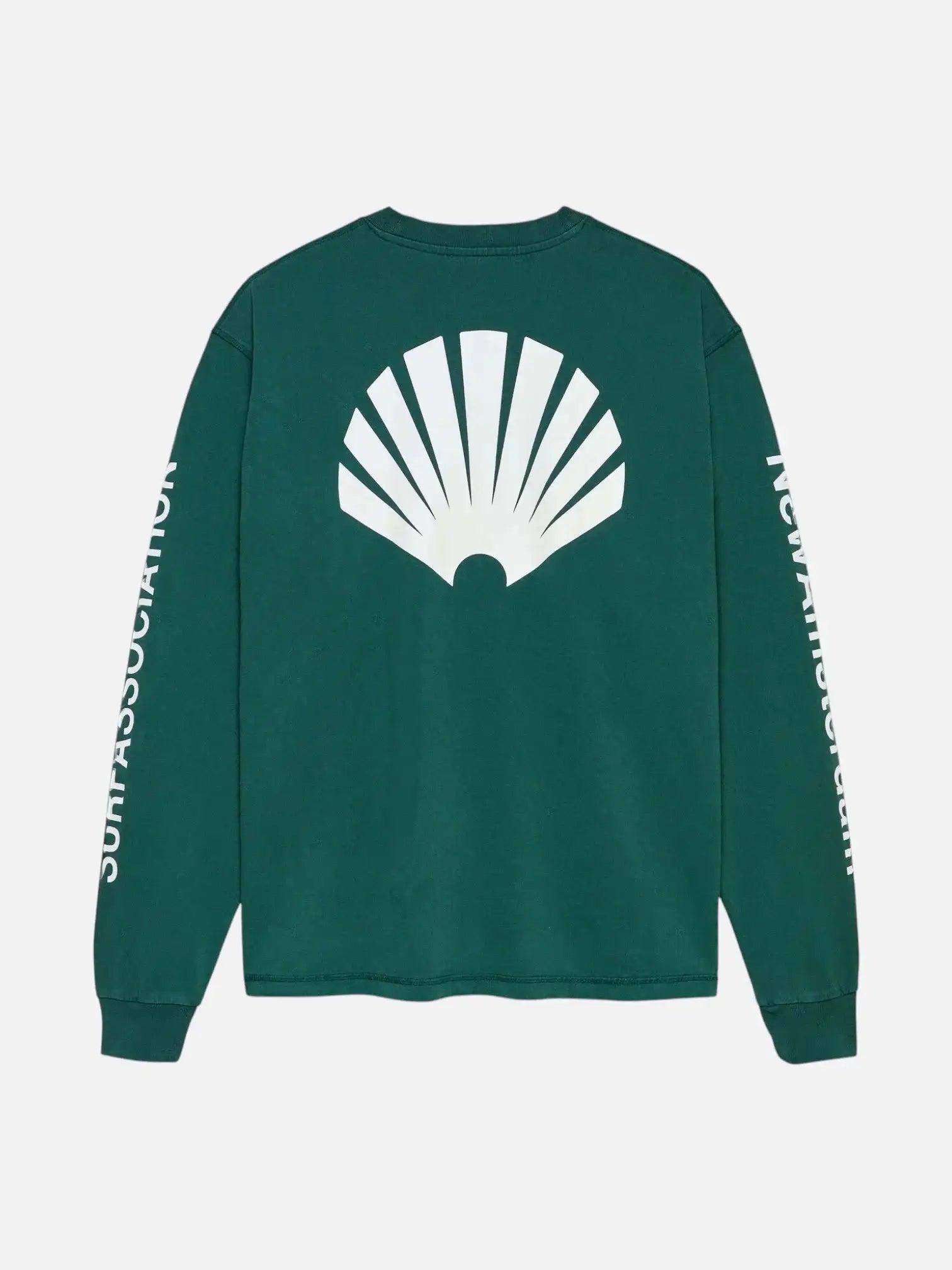 Camiseta New Amsterdam Logo Longsleeve 2602107001 BOTTLE GREEN/WHITE NEW AMSTERDAM