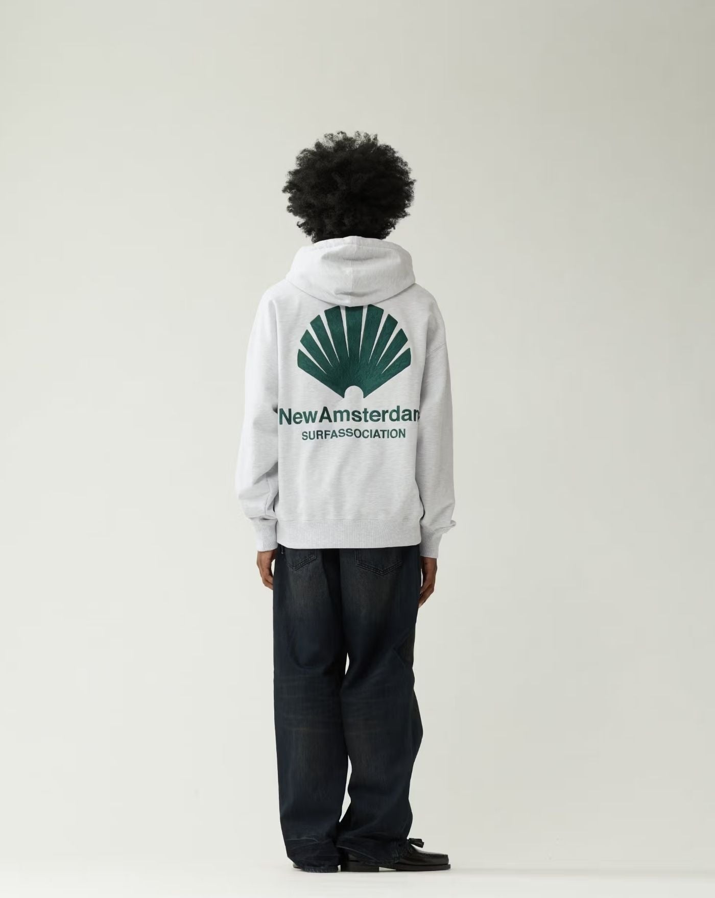 Sudadera New Amsterdam Logo Hoodie Ash 2602117001 ASH/BOTTLE GREEN NEW AMSTERDAM