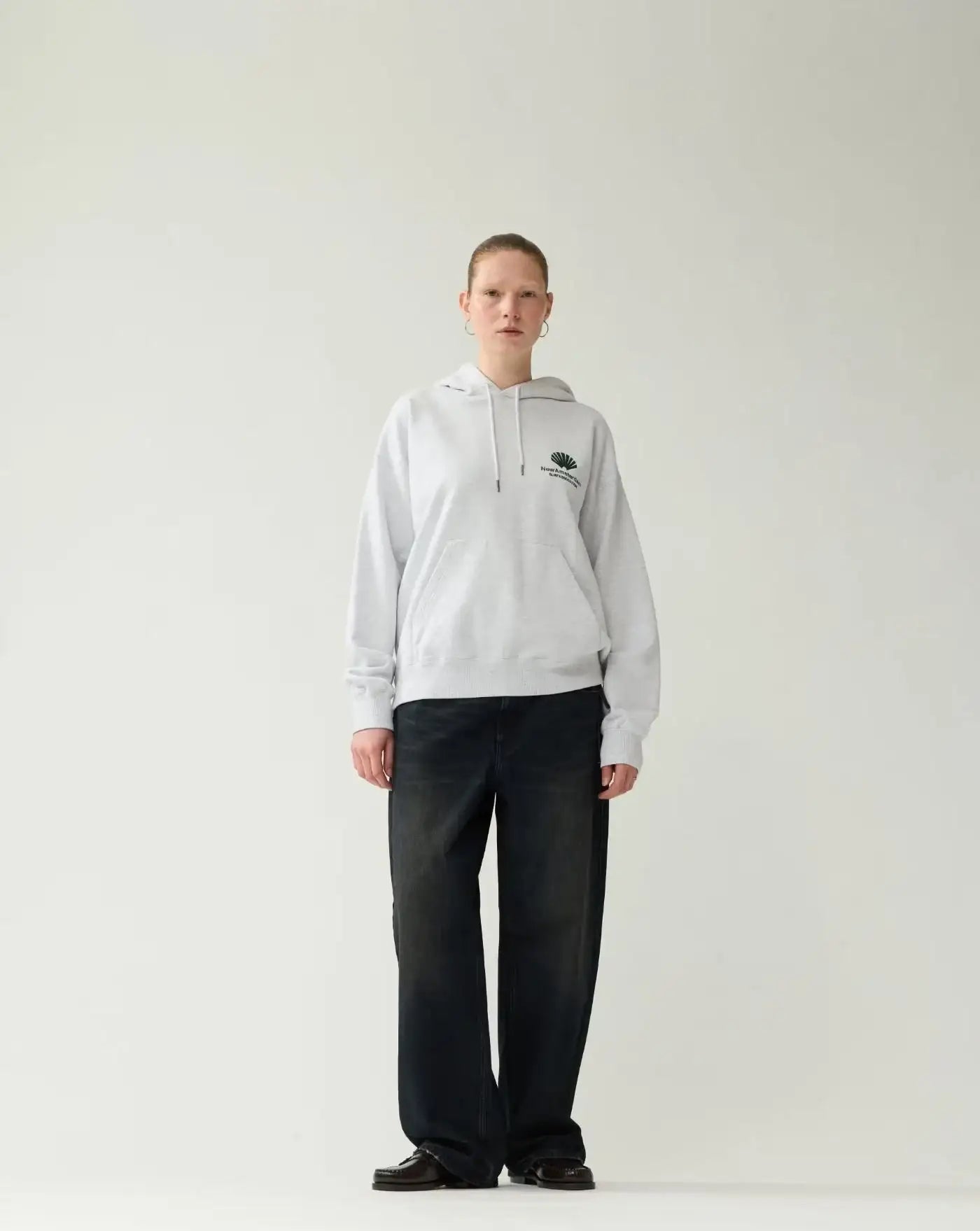 Sudadera New Amsterdam Logo Hoodie Ash 2602117001 ASH/BOTTLE GREEN NEW AMSTERDAM