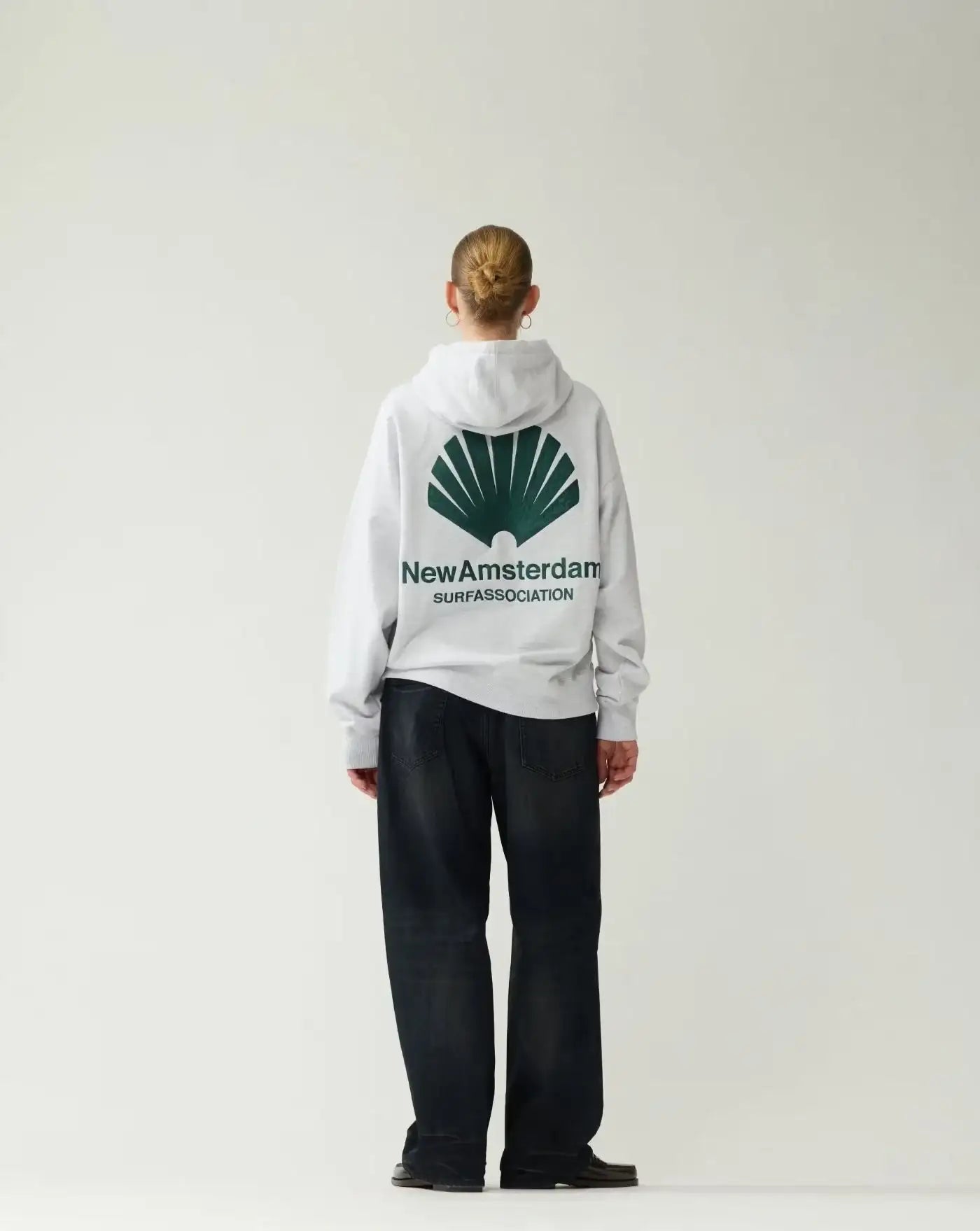 Sudadera New Amsterdam Logo Hoodie Ash 2602117001 ASH/BOTTLE GREEN NEW AMSTERDAM