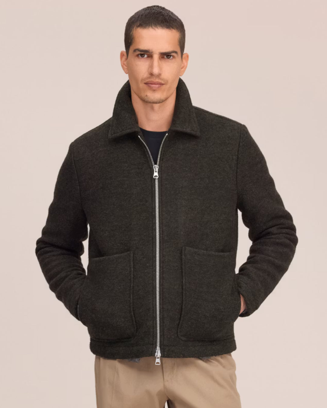 Chaqueta NN.07 Gael - Two-way zipper wool jacket 2278267894 354 NN. 07