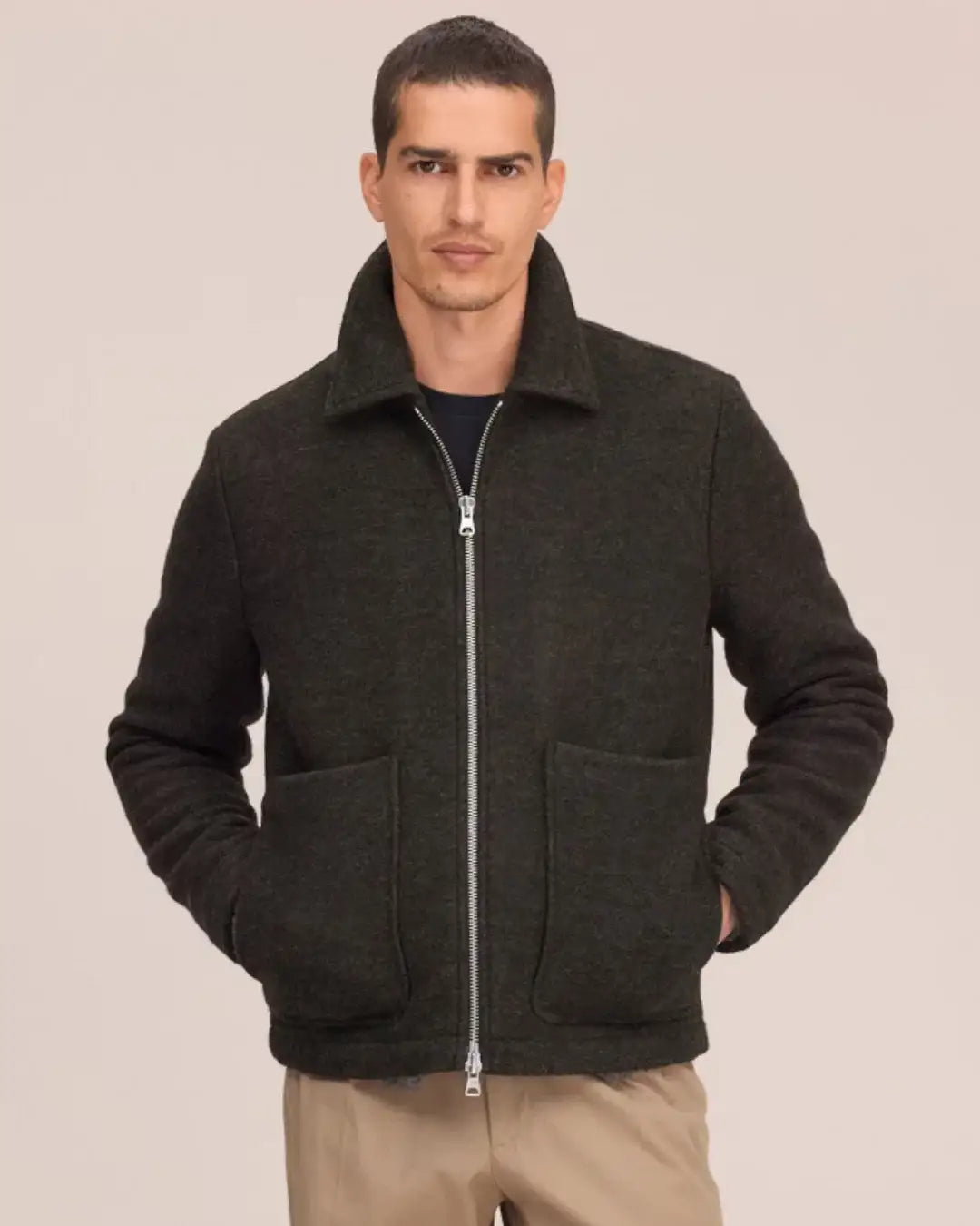 Chaqueta NN.07 Gael - Two-way zipper wool jacket 2278267894 354 NN. 07