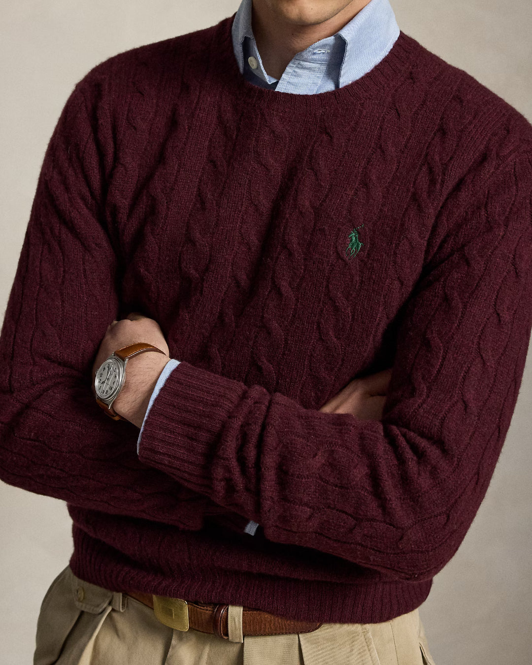 Jersey Polo Ralph Lauren Wool Cashmere 710876762011 AGED WINE HEATHER POLO RALPH LAUREN