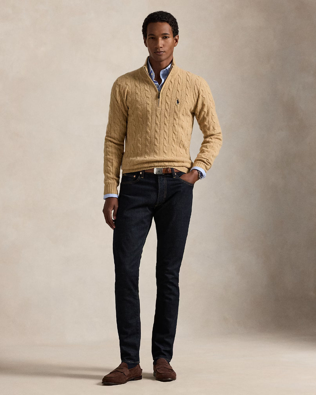 Jersey Polo Ralph Lauren Ochos 710876766006 CAMEL MELANGE POLO RALPH LAUREN
