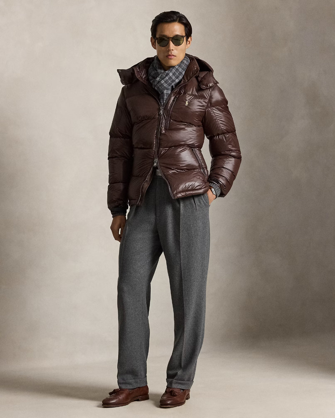 Chaqueta Polo Ralph Lauren Gorham 710968281500 BROWN GLOSSY POLO RALPH LAUREN