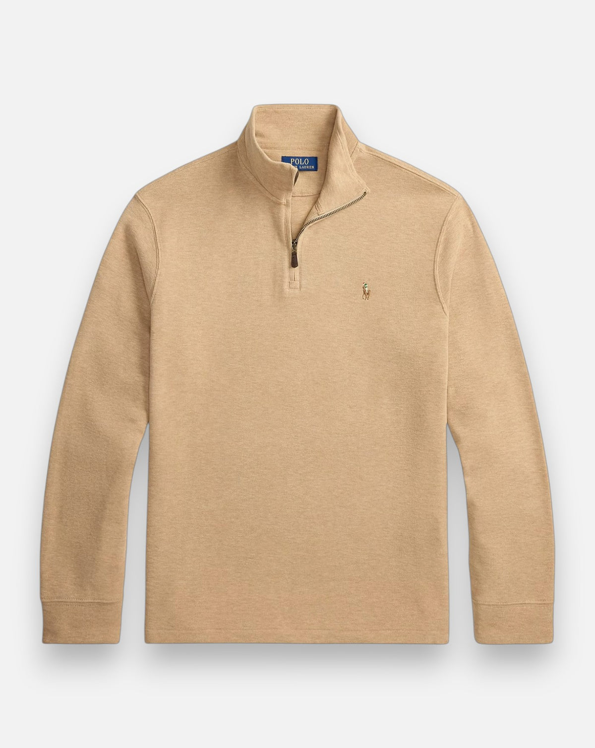 Jersey Polo Ralph Lauren Knit-Half Zip 710P07411006 CLASSIC CAMEL HEATHER POLO RALPH LAUREN