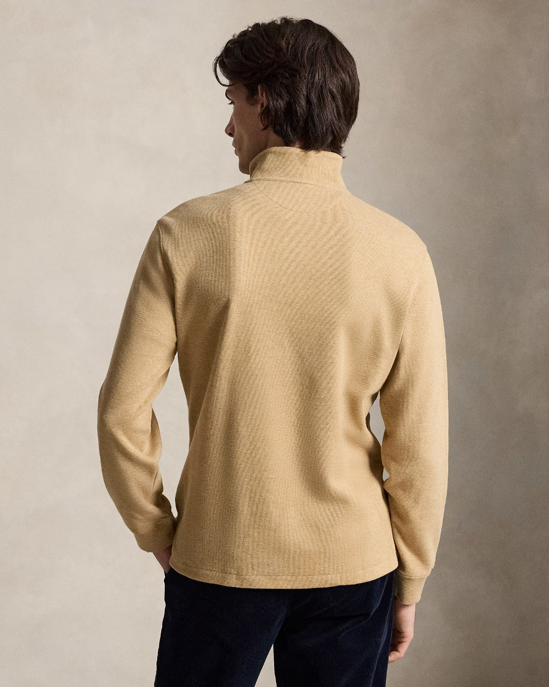 Jersey Polo Ralph Lauren Knit-Half Zip 710P07411006 CLASSIC CAMEL HEATHER POLO RALPH LAUREN