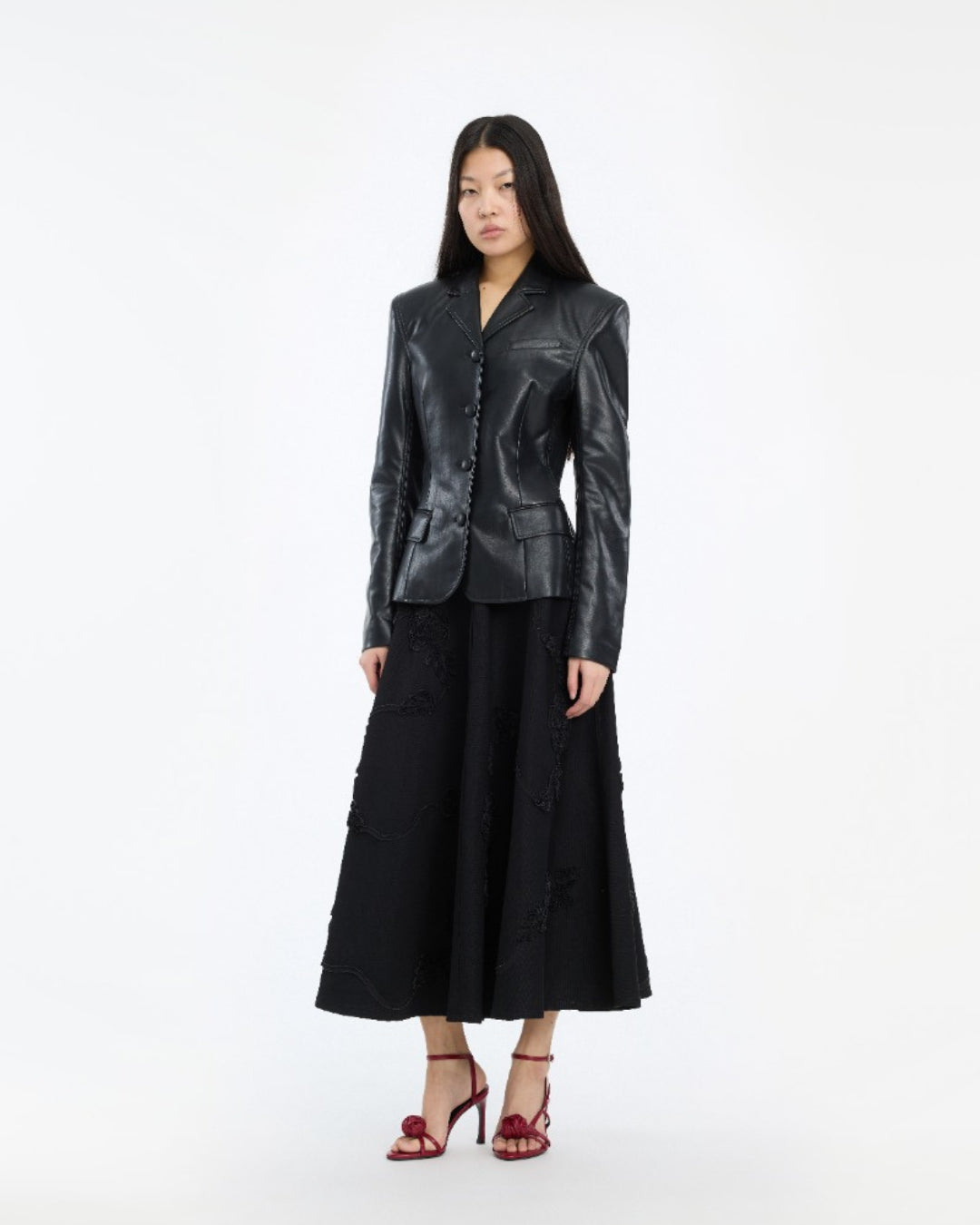 Chaqueta Rotate Fitted Leather Blazer 116570100 100 ROTATE