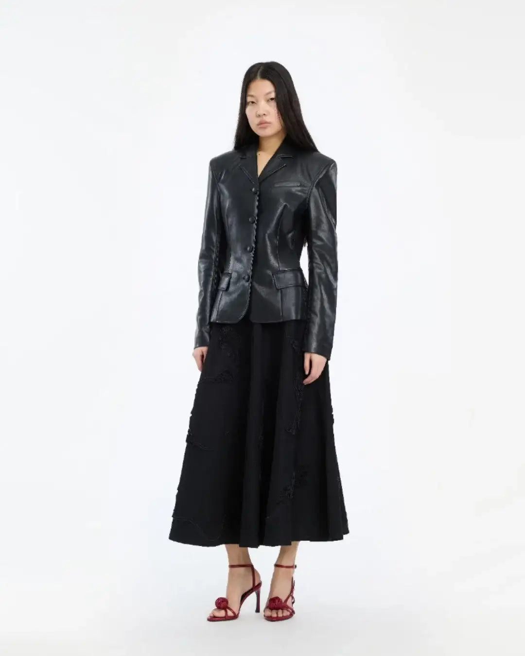 Chaqueta Rotate Fitted Leather Blazer 116570100 100 ROTATE