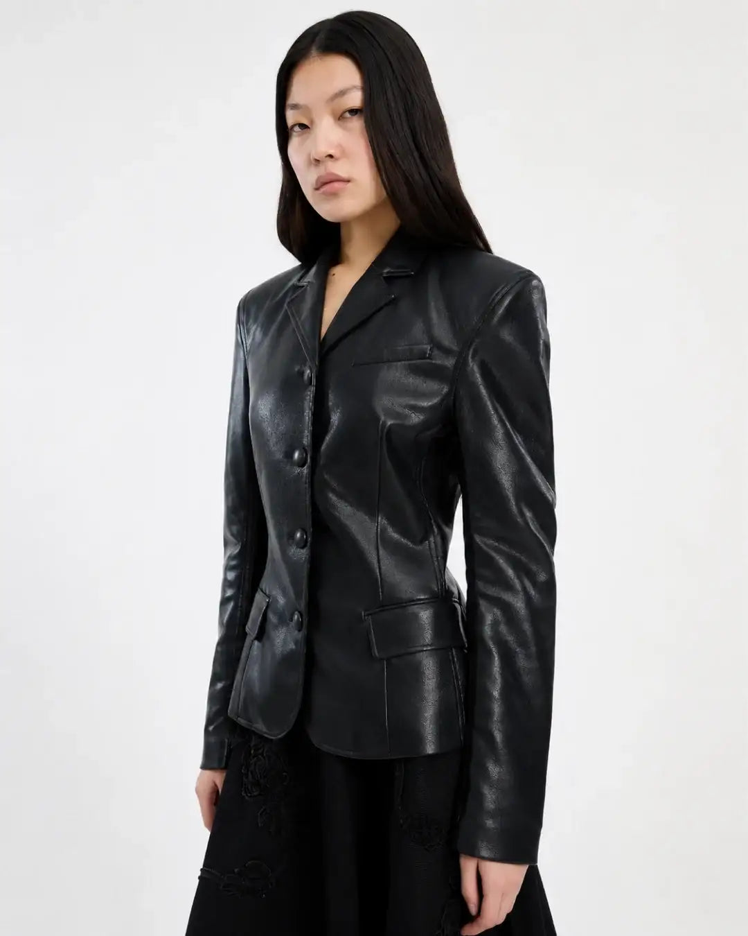 Chaqueta Rotate Fitted Leather Blazer 116570100 100 ROTATE