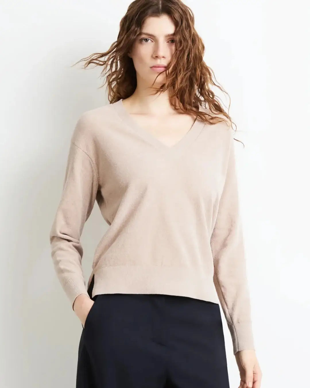 Jersey RRD Velvet Vent V-neck Wom Knit W26634 85 RRD