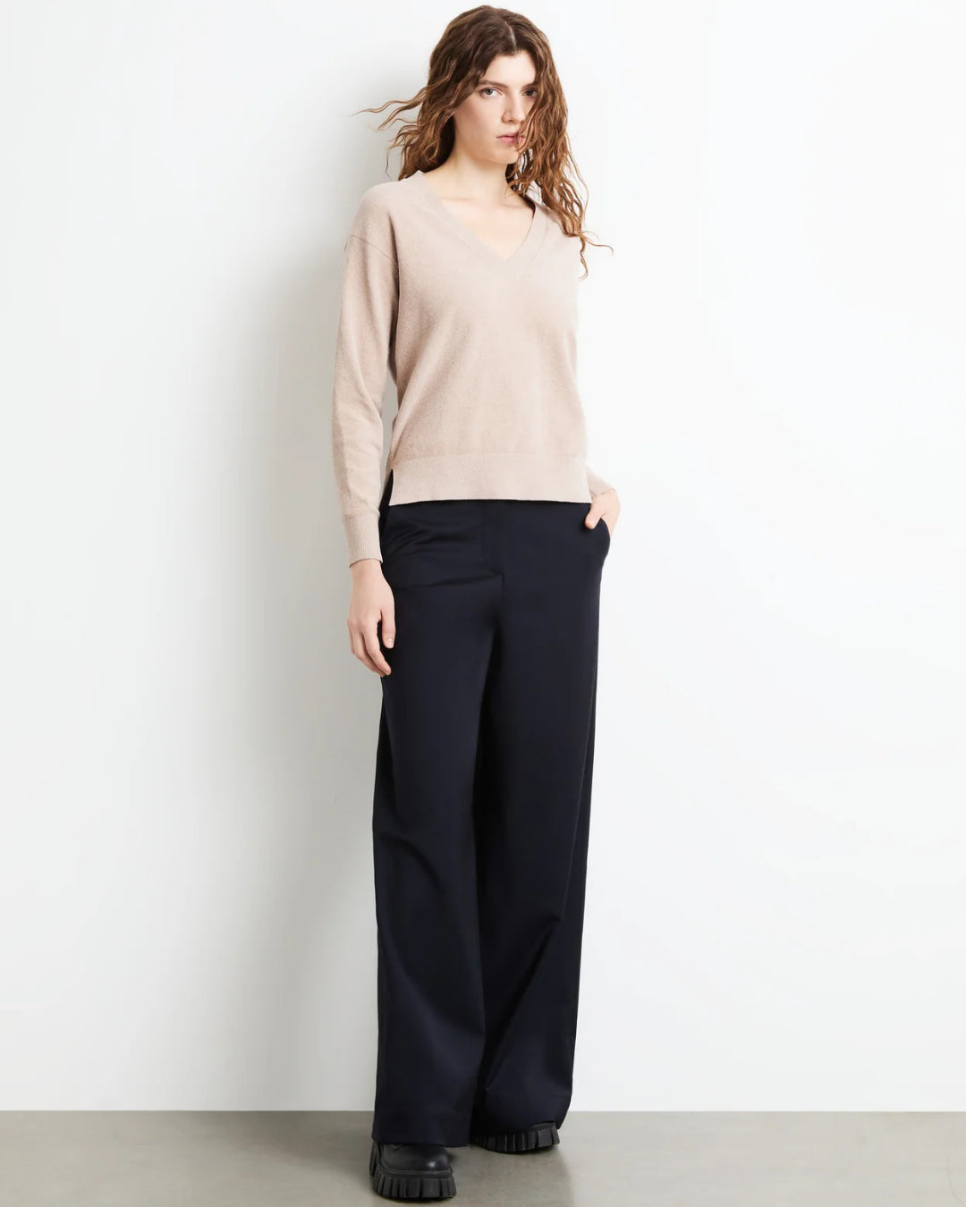 Jersey RRD Velvet Vent V-neck Wom Knit W26634 85 RRD