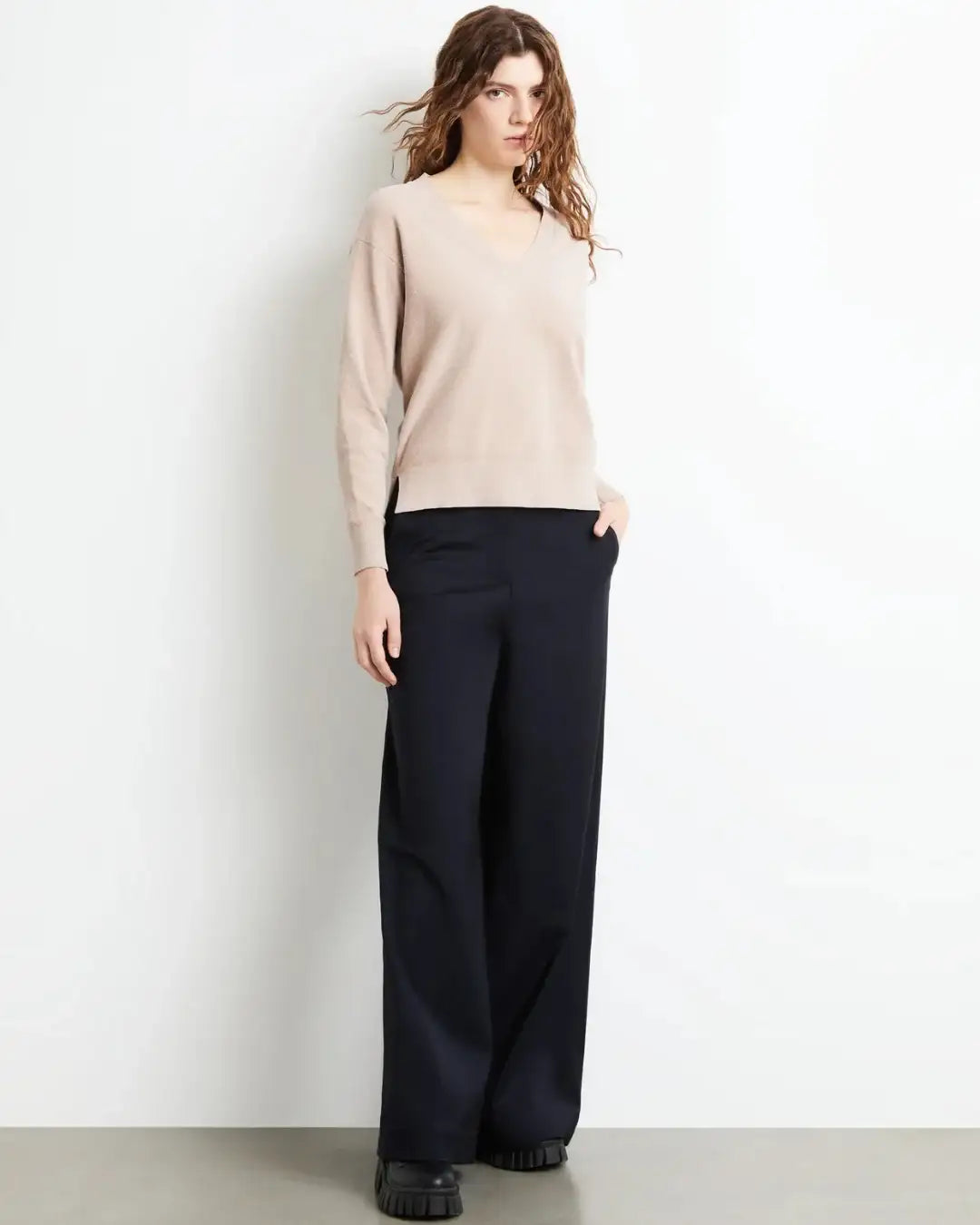 Jersey RRD Velvet Vent V-neck Wom Knit W26634 85 RRD