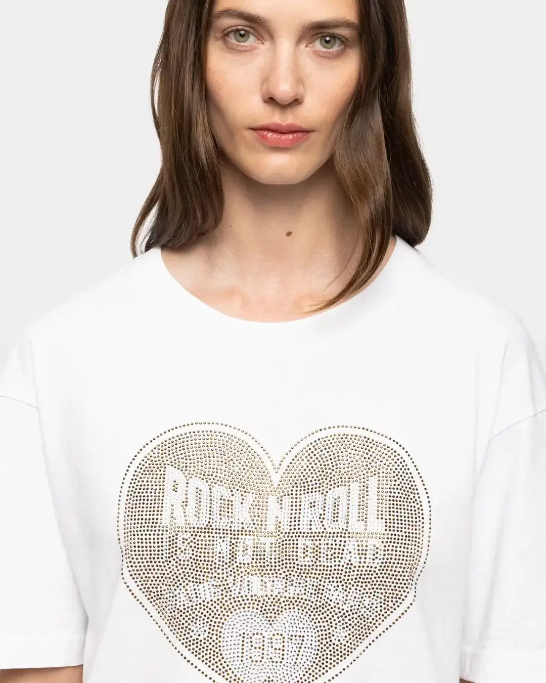 Camiseta Zadig & Voltaire Taida BC Heart RNR Strass JWTS02922 107 ZADIG & VOLTAIRE