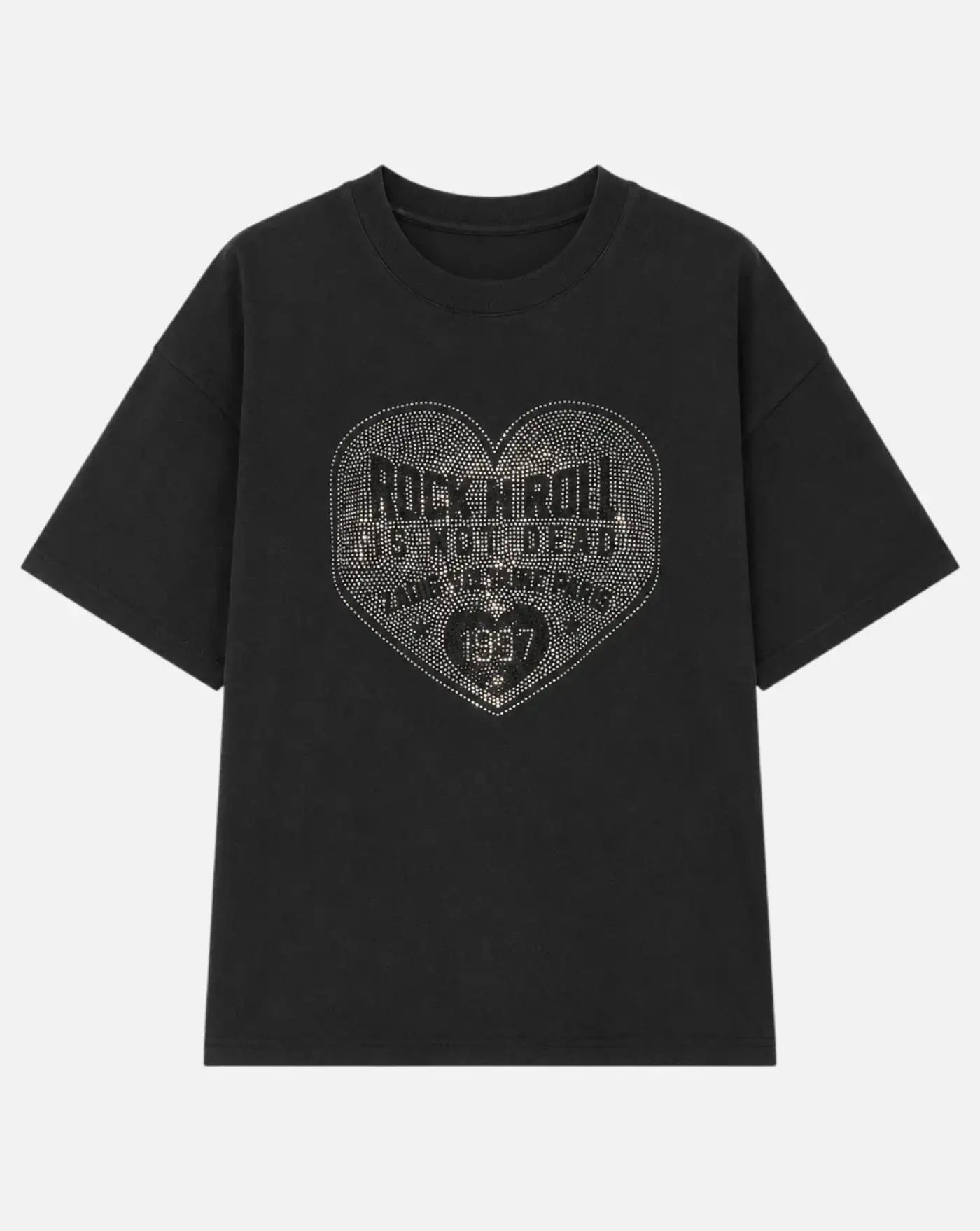 Camiseta Zadig & Voltaire Taida BC Heart RNR Strass JWTS02922 011 ZADIG & VOLTAIRE