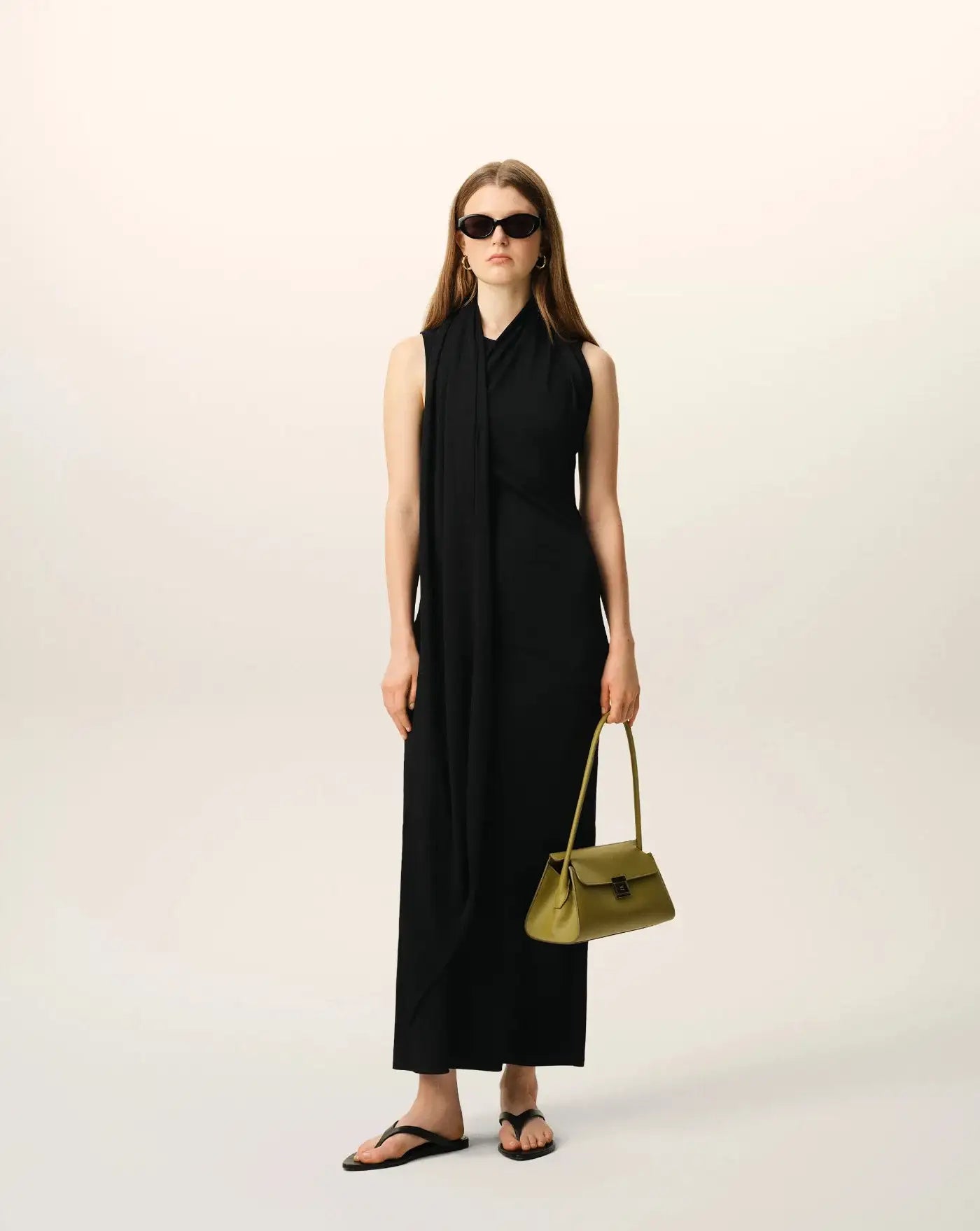 Vestido Ami Paris Sleeveless Maxi Lavalliere FDR657JE0223 001 AMI PARIS
