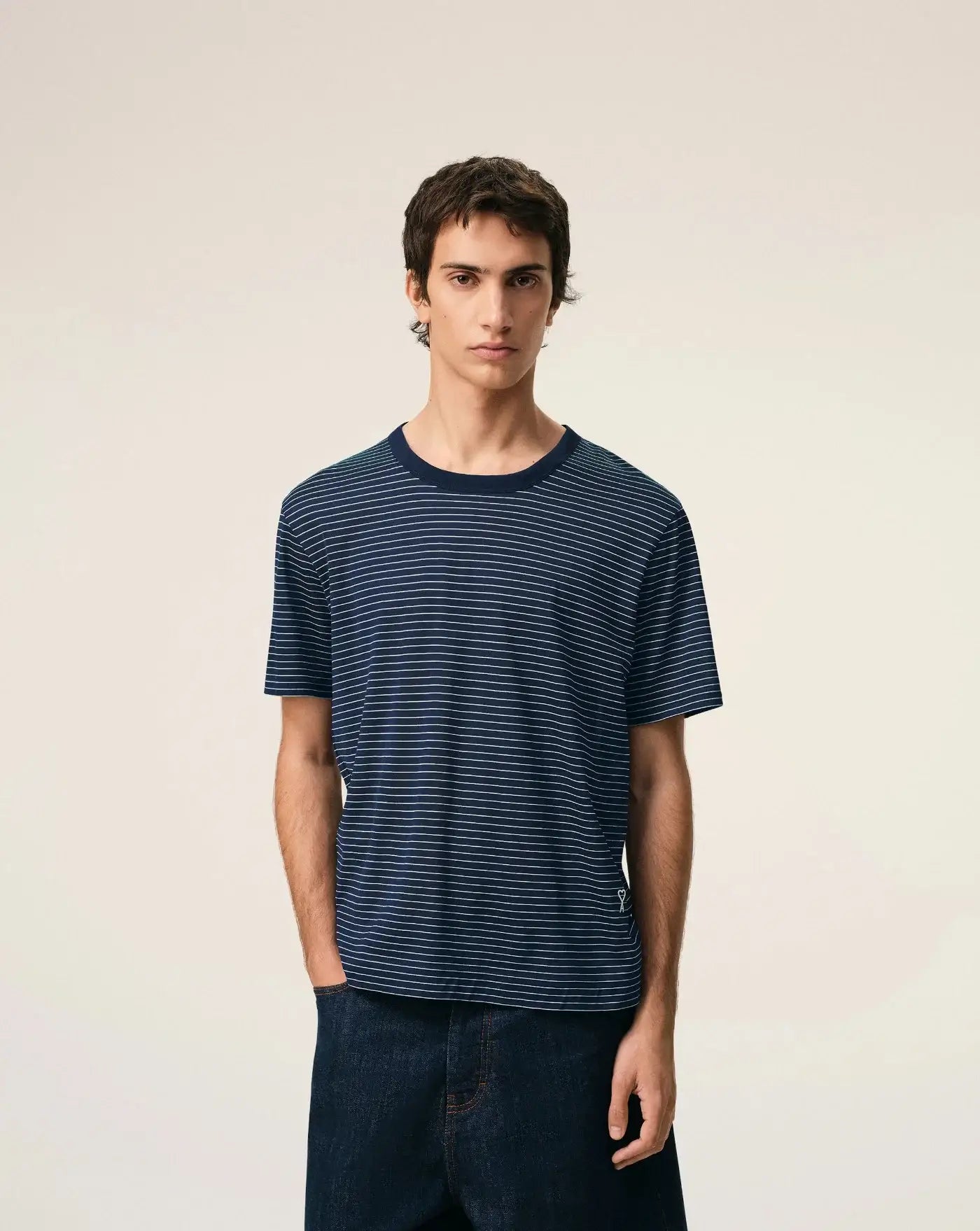 Camiseta Ami Paris Stripes HTS367JE0212 A044 AMI PARIS