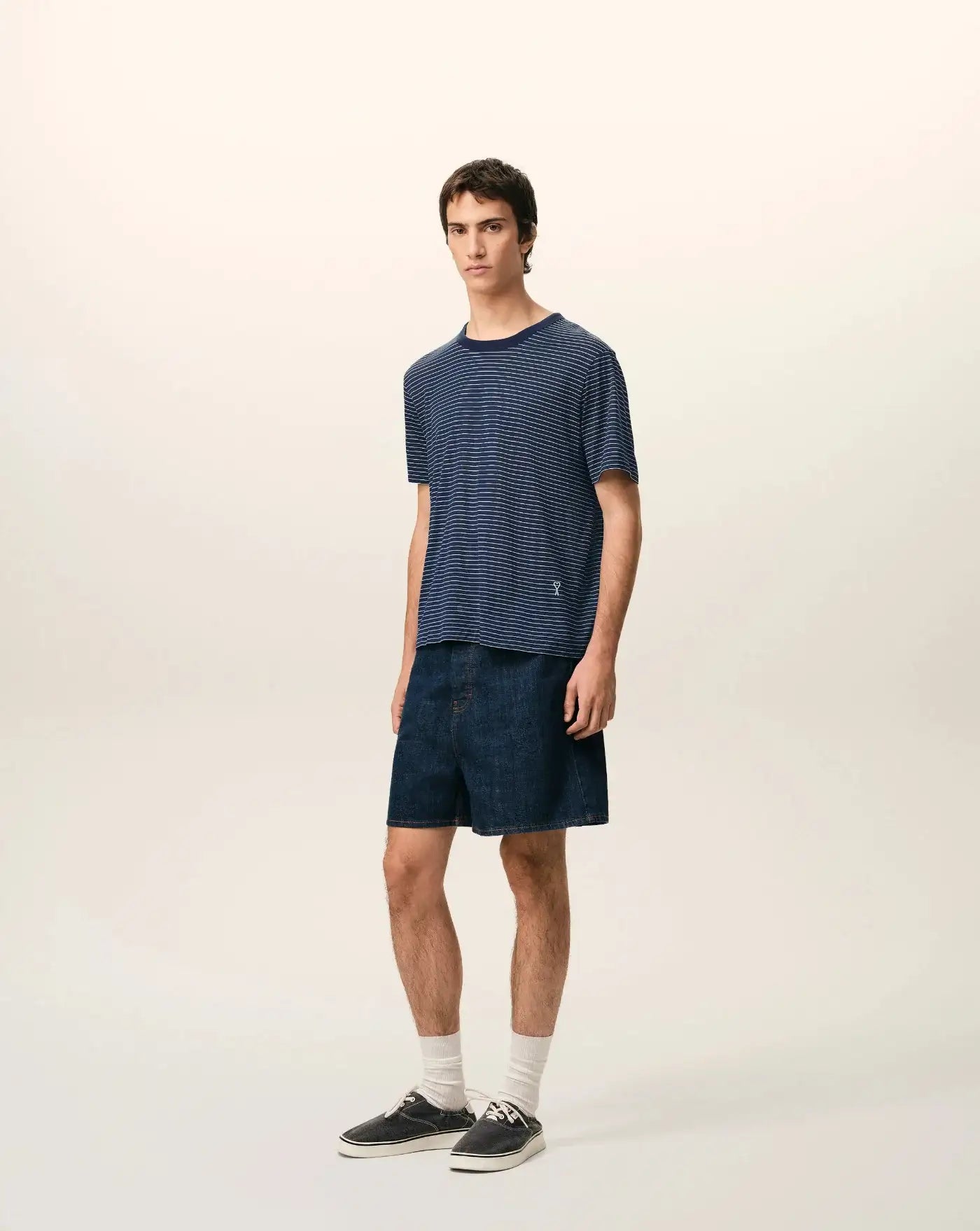 Camiseta Ami Paris Stripes HTS367JE0212 A044 AMI PARIS