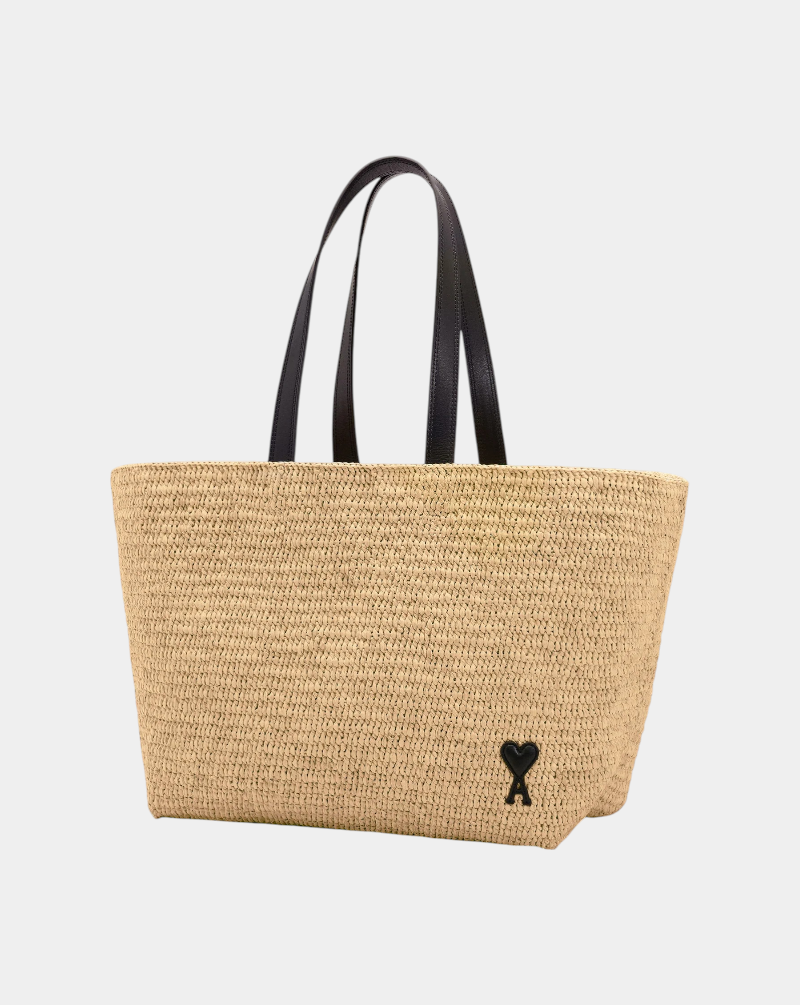 Bolso Ami Paris Ami de Coeur Rafia Tote Bag ULL740AW0036 113 AMI PARIS
