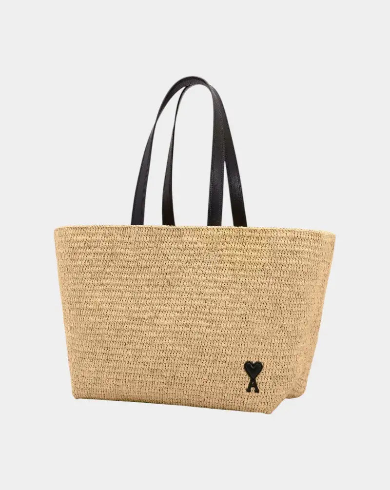 Bolso Ami Paris Ami de Coeur Rafia Tote Bag ULL740AW0036 113 AMI PARIS