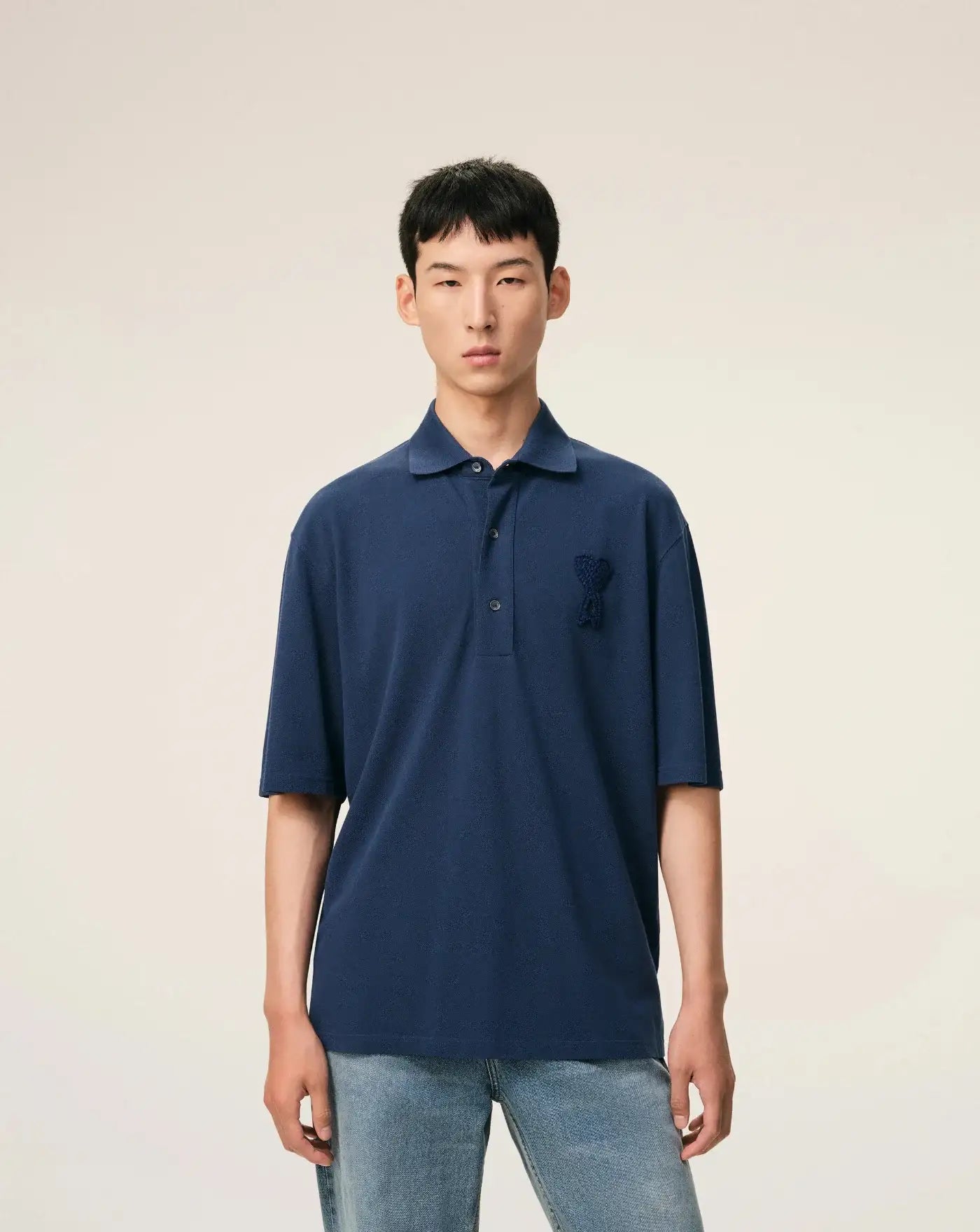 Polo Ami Paris Knitted Patch UPL428JE0221 A021 AMI PARIS